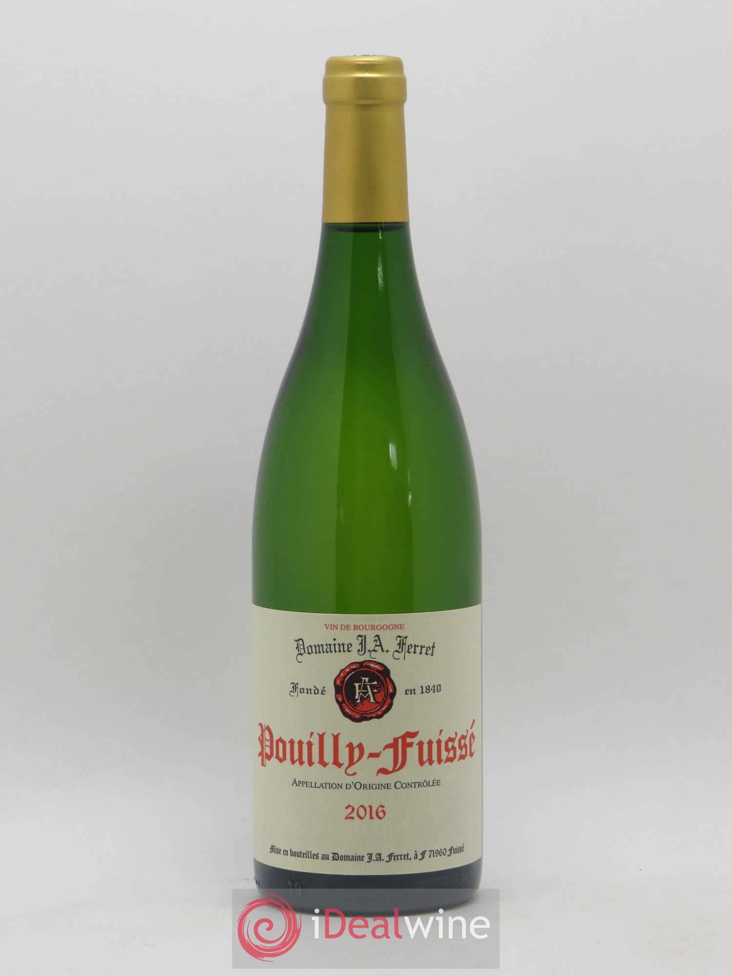 Pouilly-Fuissé J.A. Ferret (Domaine) 2016 - Lot de 1 bouteille - 0
