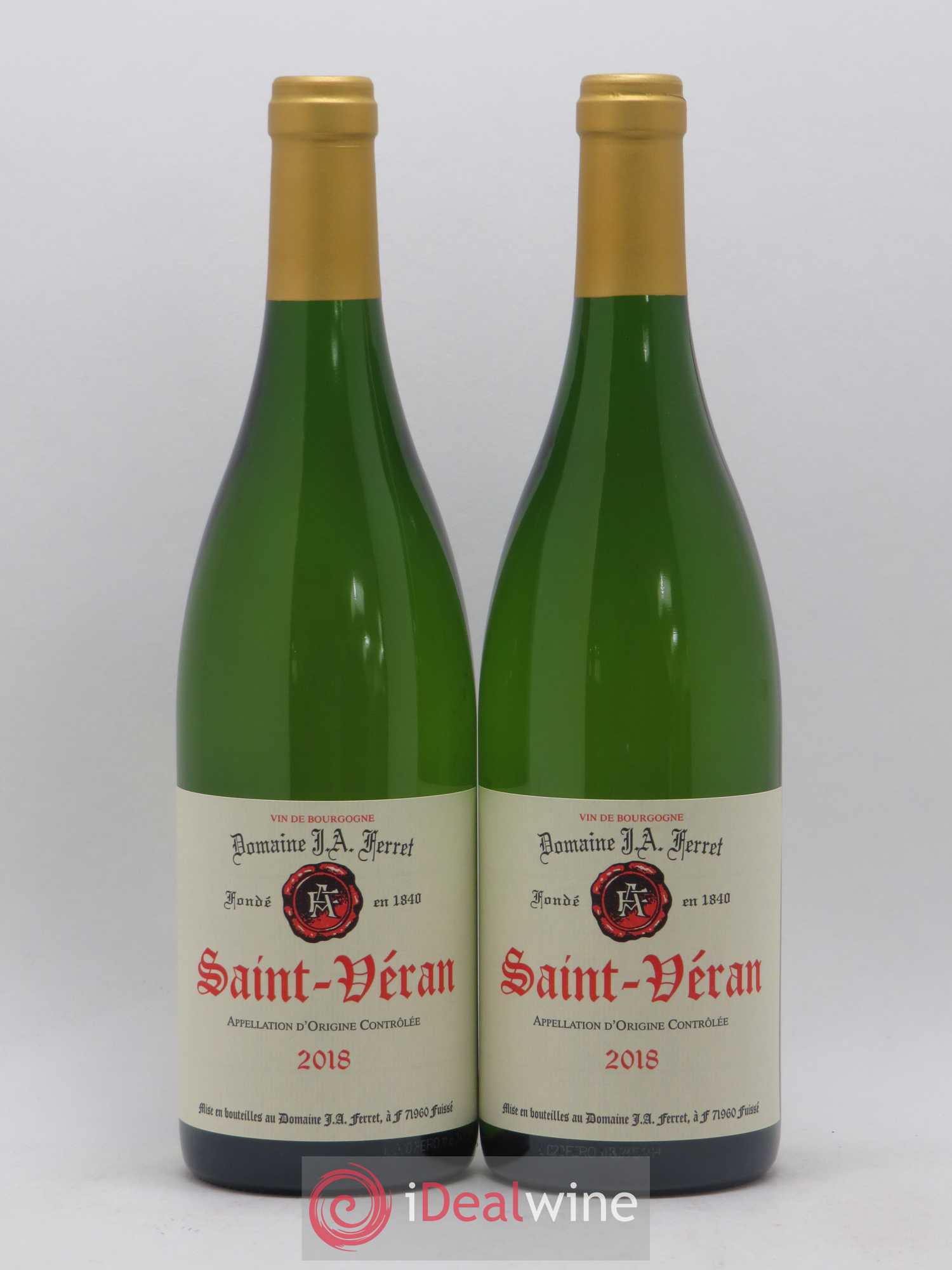 Saint-Véran J.A. Ferret (Domaine) (sans prix de réserve) 2018 - Lot de 2 bouteilles - 0