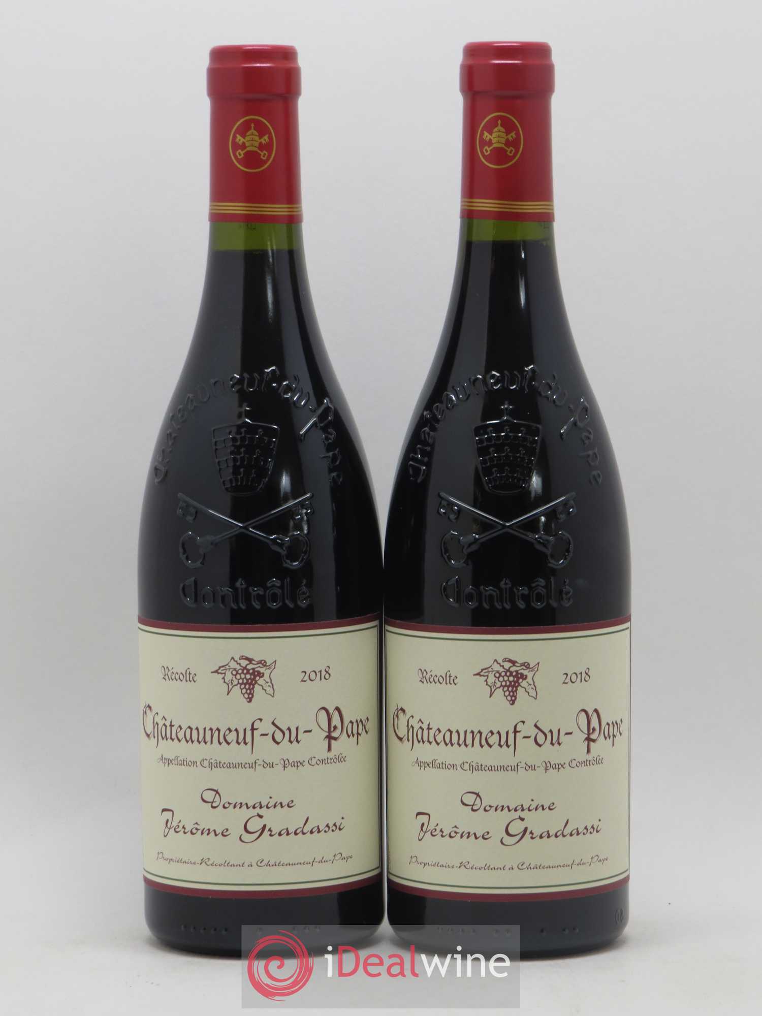 Châteauneuf-du-Pape Jerôme Gradassi 2018 - Lot de 2 bouteilles - 0