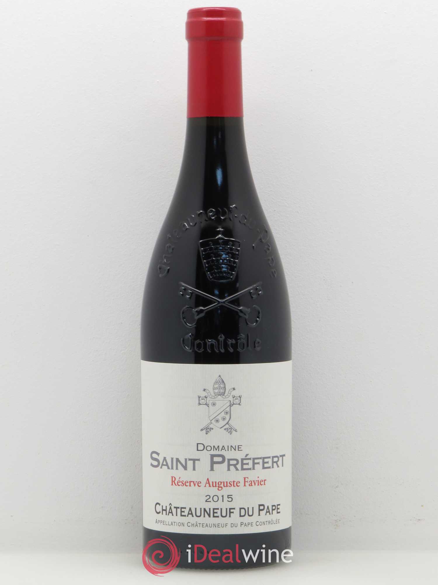 Châteauneuf-du-Pape Réserve Auguste Favier Domaine Saint-Préfert (sans prix de réserve) 2015 - Lot de 1 bouteille - 0