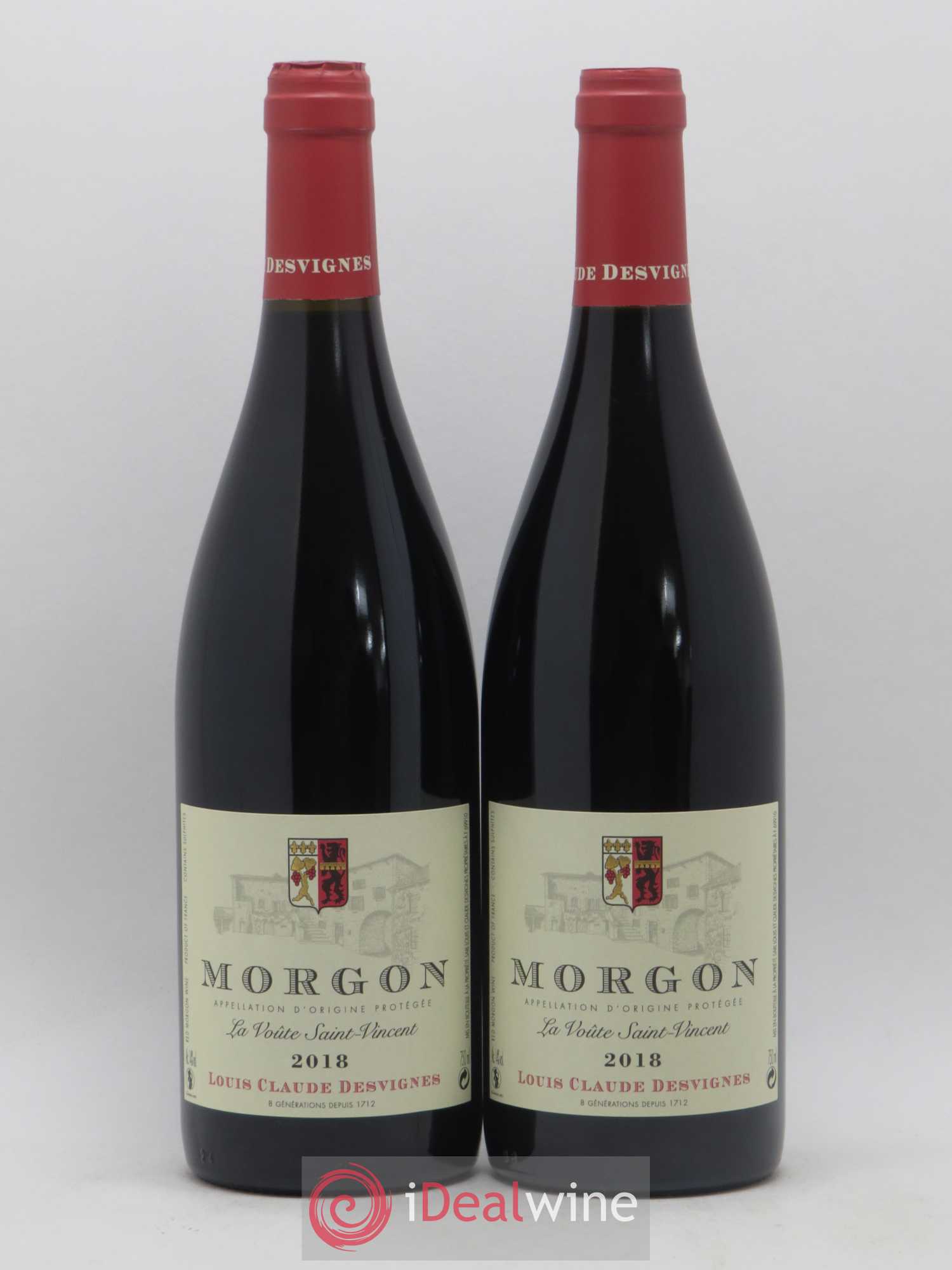 Morgon La Voûte Saint Vincent Louis-Claude Desvignes (sans prix de réserve) 2018 - Lot de 2 bouteilles - 0