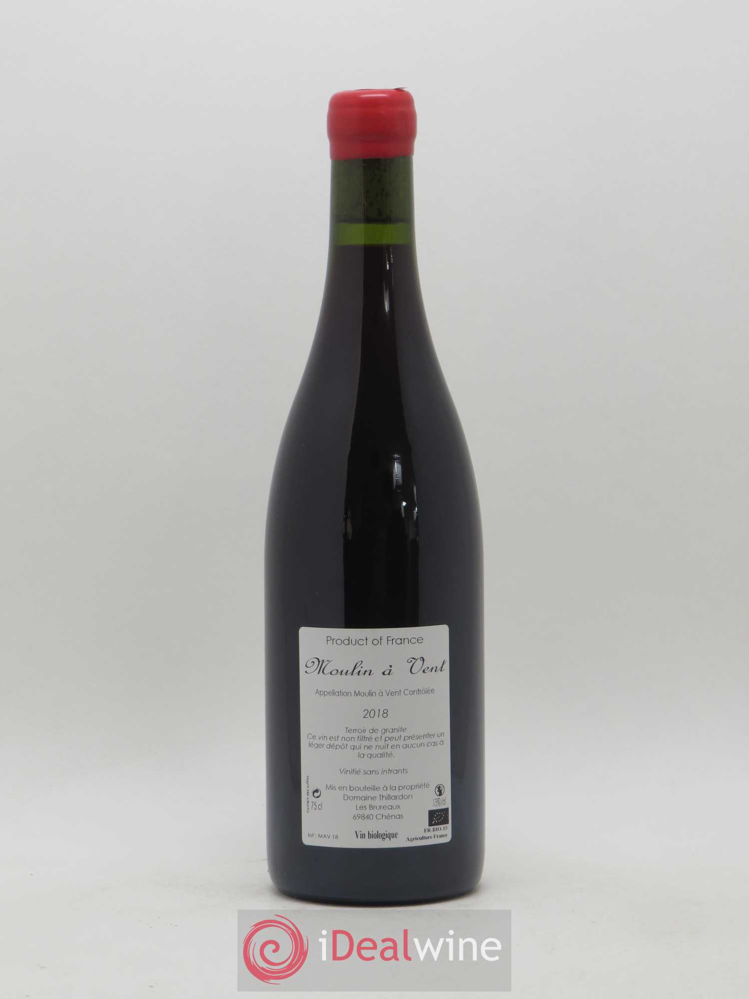 Moulin-à-Vent Domaine Thillardon 2018 - Lot de 1 bouteille - 1