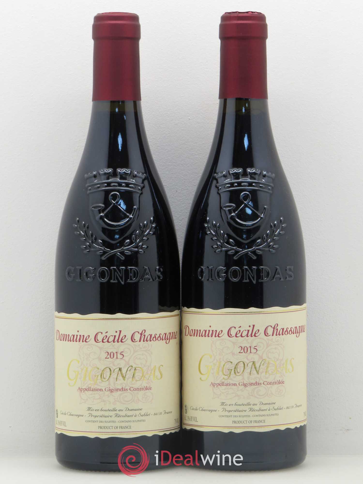 Gigondas Cécile Chassagne 2015 - Posten von 2 Flaschen - 0