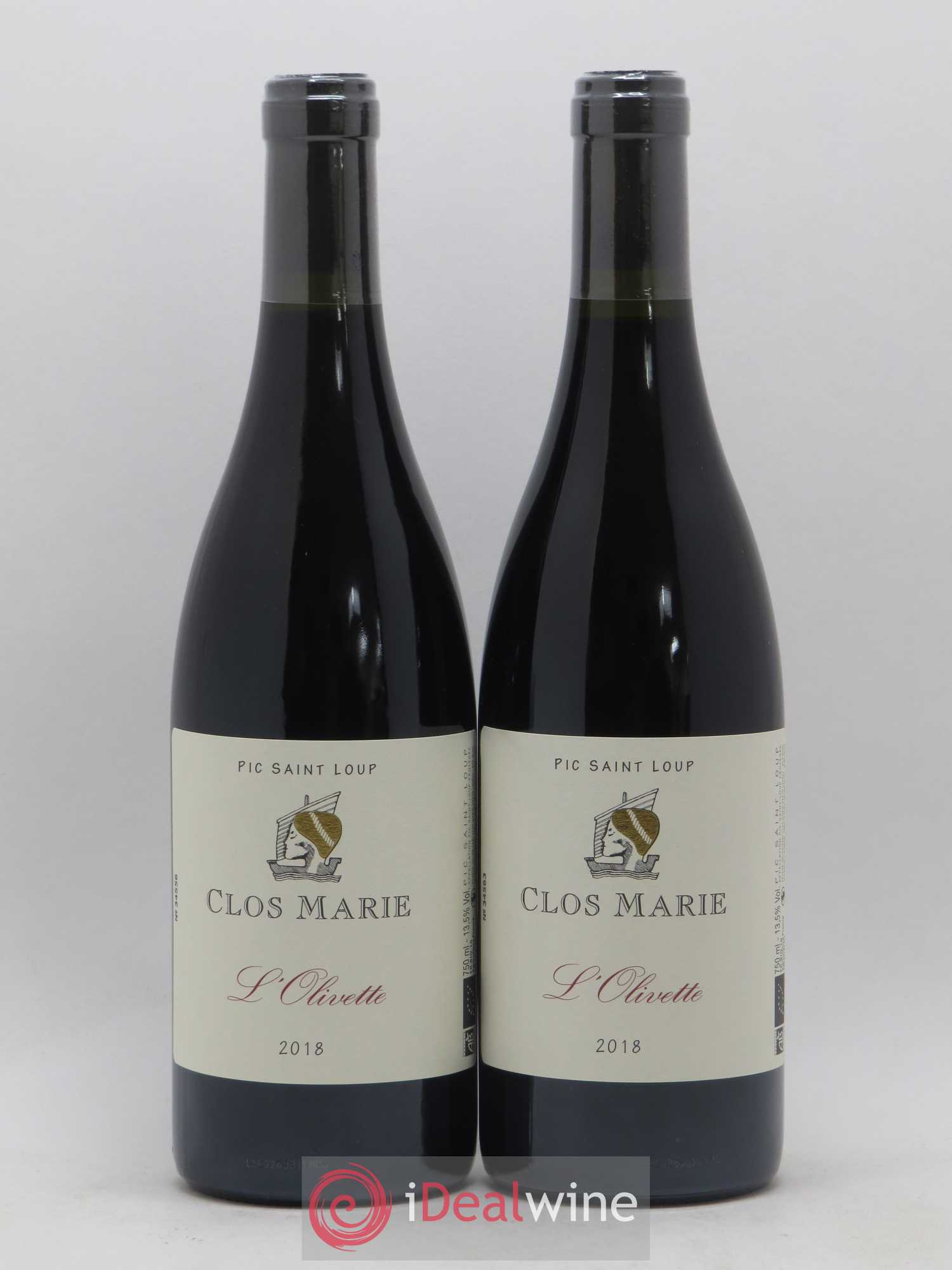 Pic Saint-Loup Clos Marie Olivette Christophe Peyrus et Françoise Julien (sans prix de réserve) 2018 - Lot de 2 bouteilles - 0