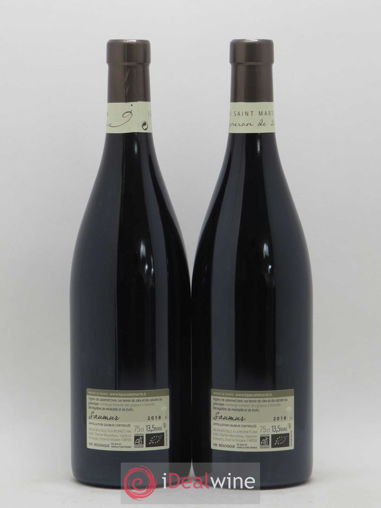 Saumur Pierre Frite Domaine Le Pas Saint Martin (sans prix de réserve) 2018 - Posten von 2 Flaschen - 1