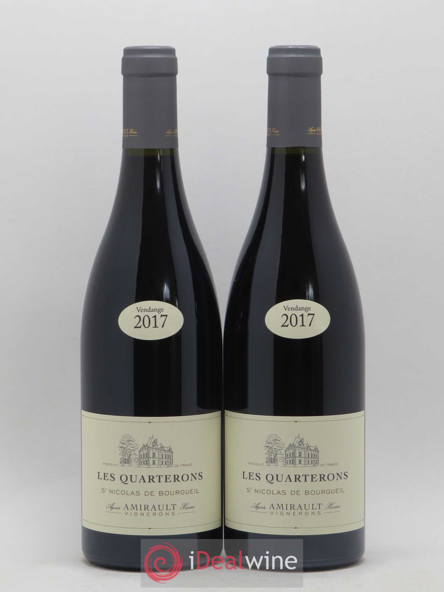 Saint-Nicolas de Bourgueil Les Quarterons Agnès et Xavier Amirault (sans prix de réserve) 2017 - Lot de 2 bouteilles - 0