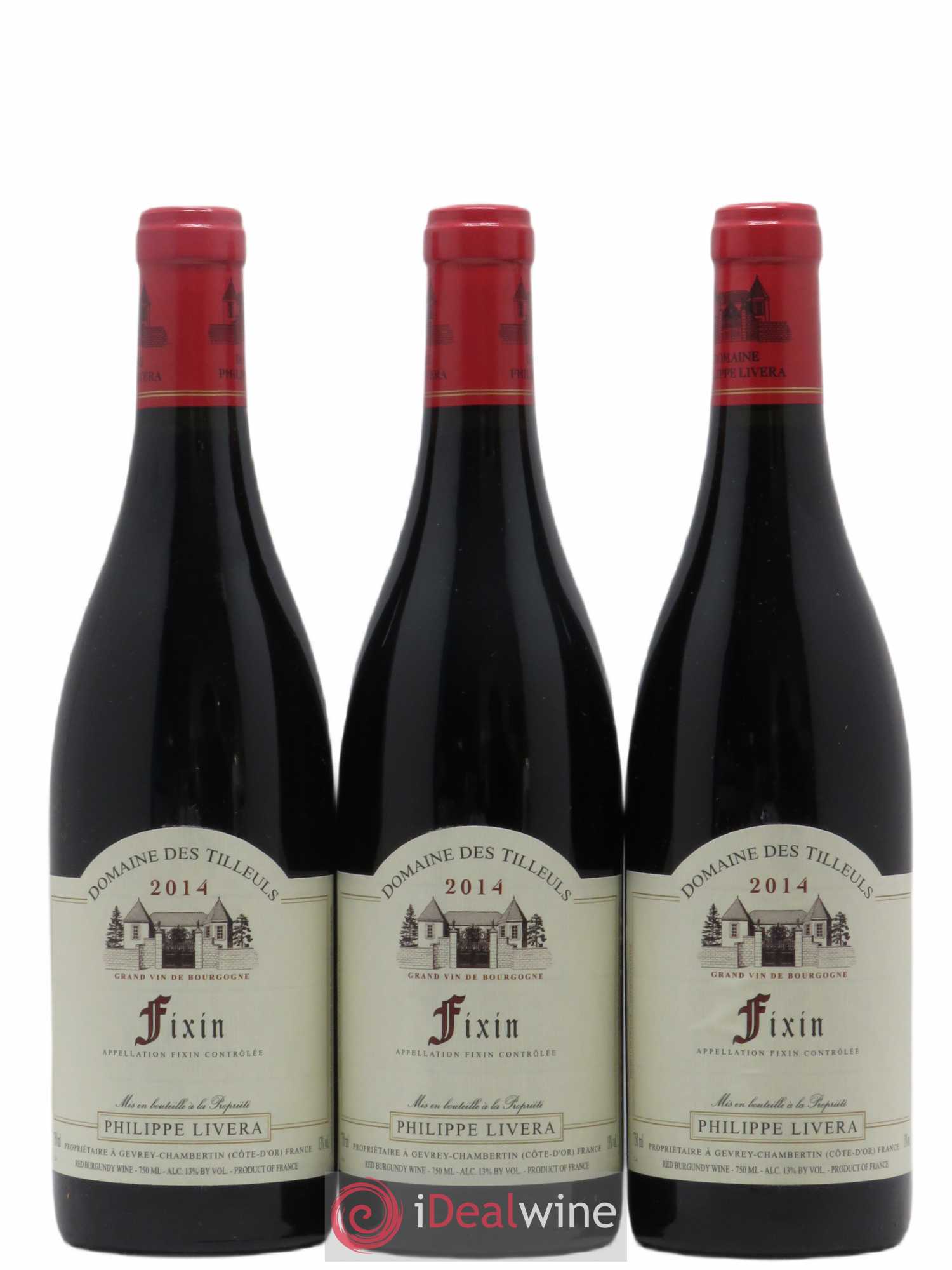 Fixin Tilleuls (Domaine des) - Philippe Livera (senza prezzo di riserva) 2014 - Lotto di 3 bottiglie - 0