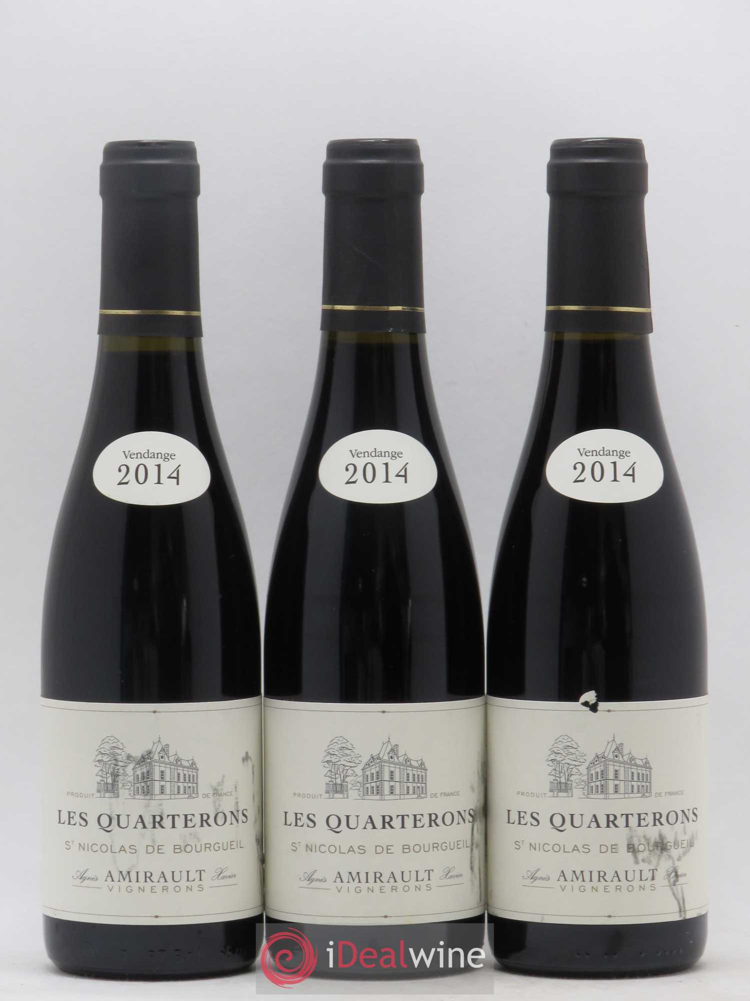 Saint-Nicolas de Bourgueil Les Quarterons Agnès et Xavier Amirault  (sans prix de réserve) 2014 - Lot de 6 demi bouteilles - 1