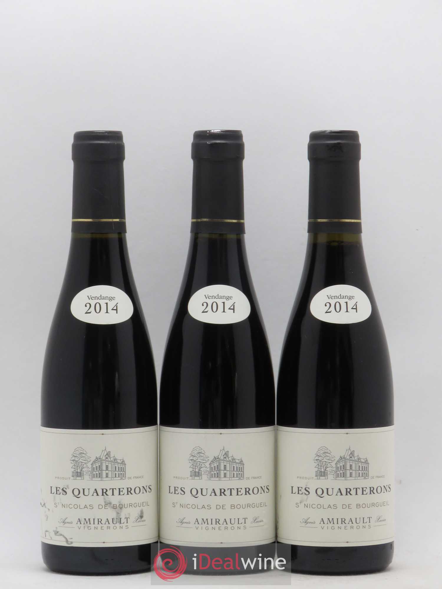 Saint-Nicolas de Bourgueil Les Quarterons Agnès et Xavier Amirault  (sans prix de réserve) 2014 - Lot de 6 demi bouteilles - 1