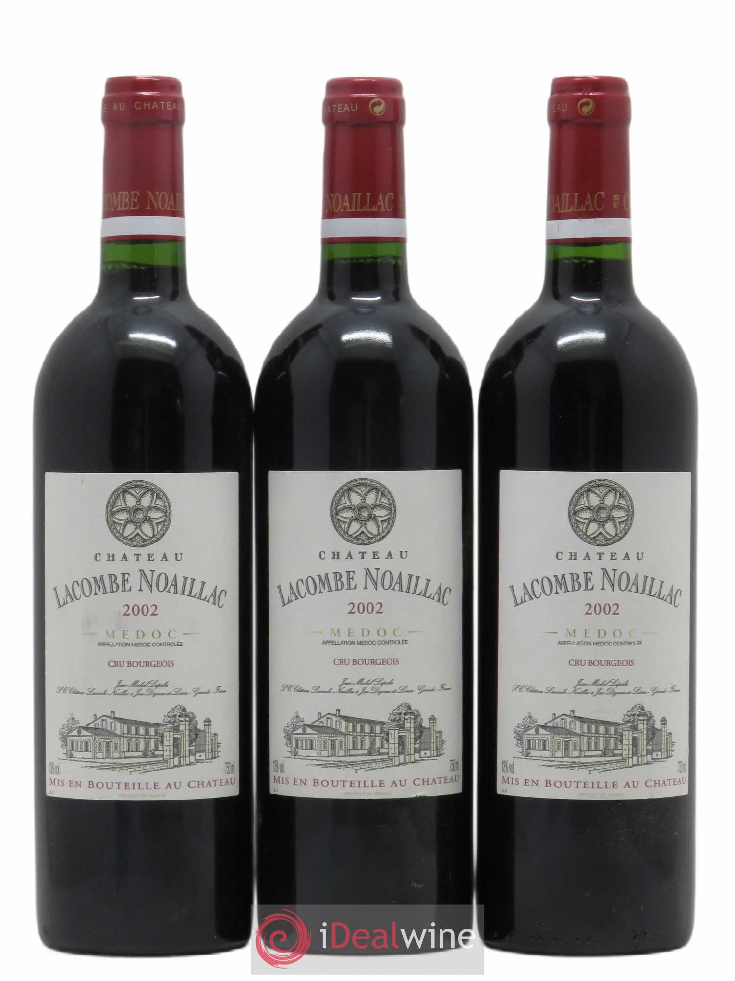 Médoc Château Lacombe Noaillac (sans prix de réserve) 2002 - Posten von 3 Flaschen - 0