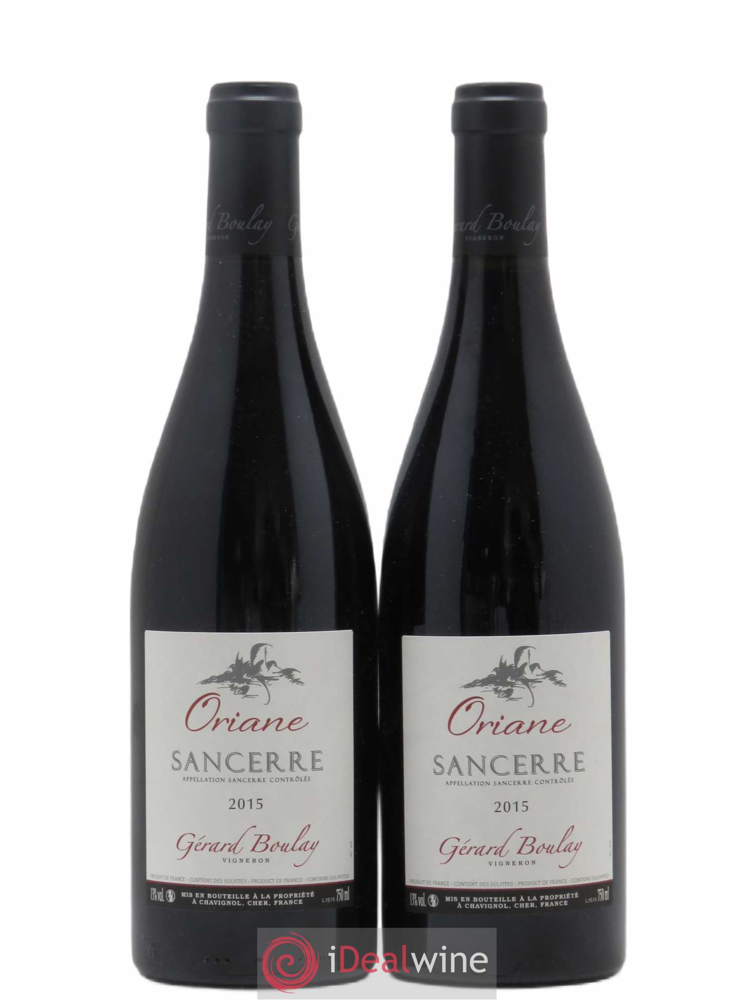 Sancerre Oriane Gérard Boulay (sans prix de réserve) 2015 - Lot de 2 bouteilles - 0