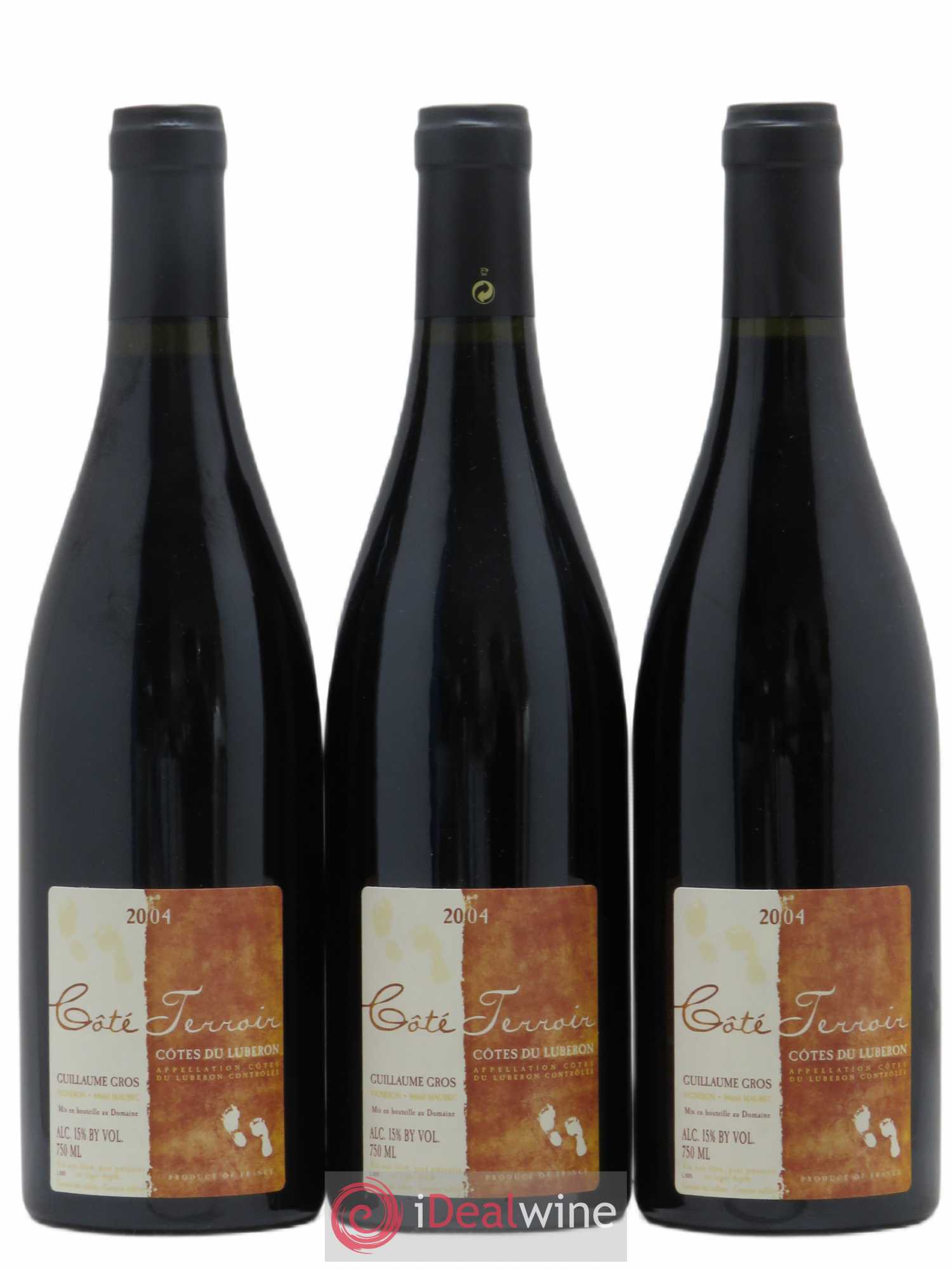 Luberon Guillaume Gros Côté Terroir (sans prix de réserve) 2004 - Posten von 3 Flaschen - 0