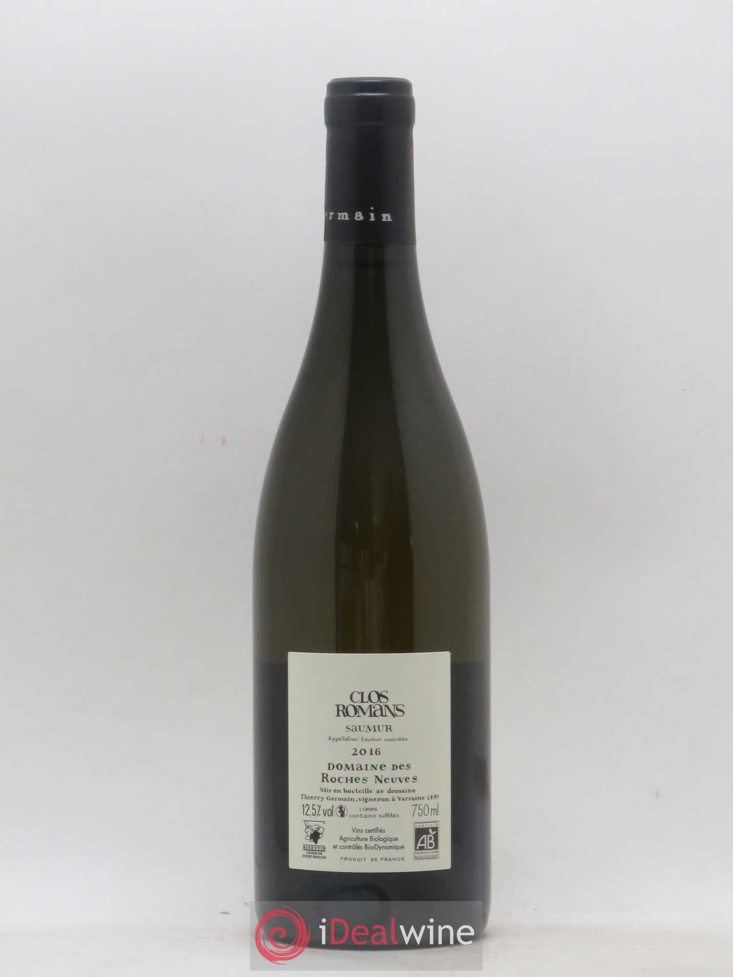Saumur Clos Romans Domaine des Roches Neuves - Thierry Germain  (sans prix de réserve) 2016 - Lot de 1 bouteille - 1