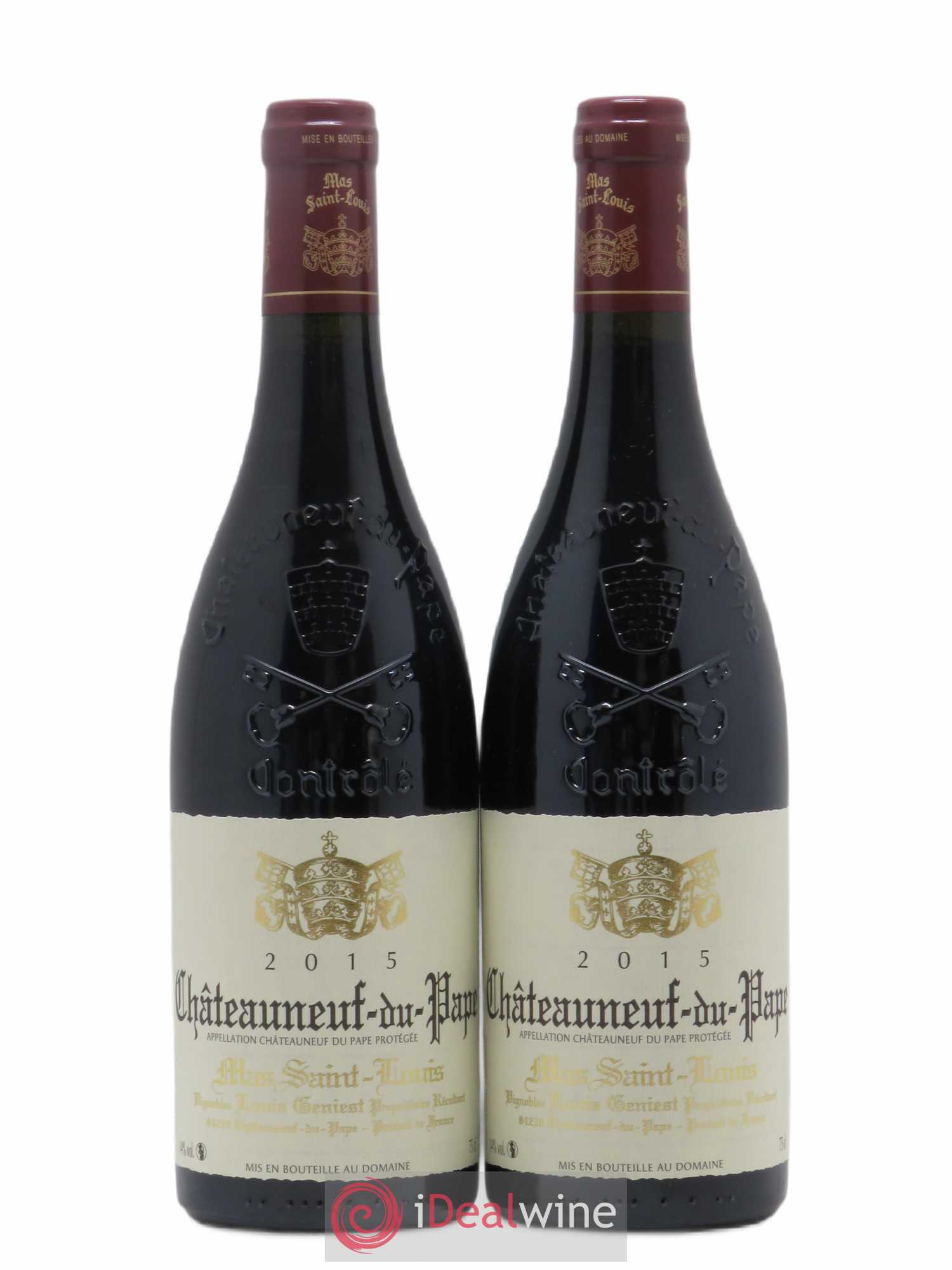 Châteauneuf-du-Pape Tradition Mas Saint-Louis 2015 - Lot de 2 bouteilles - 0