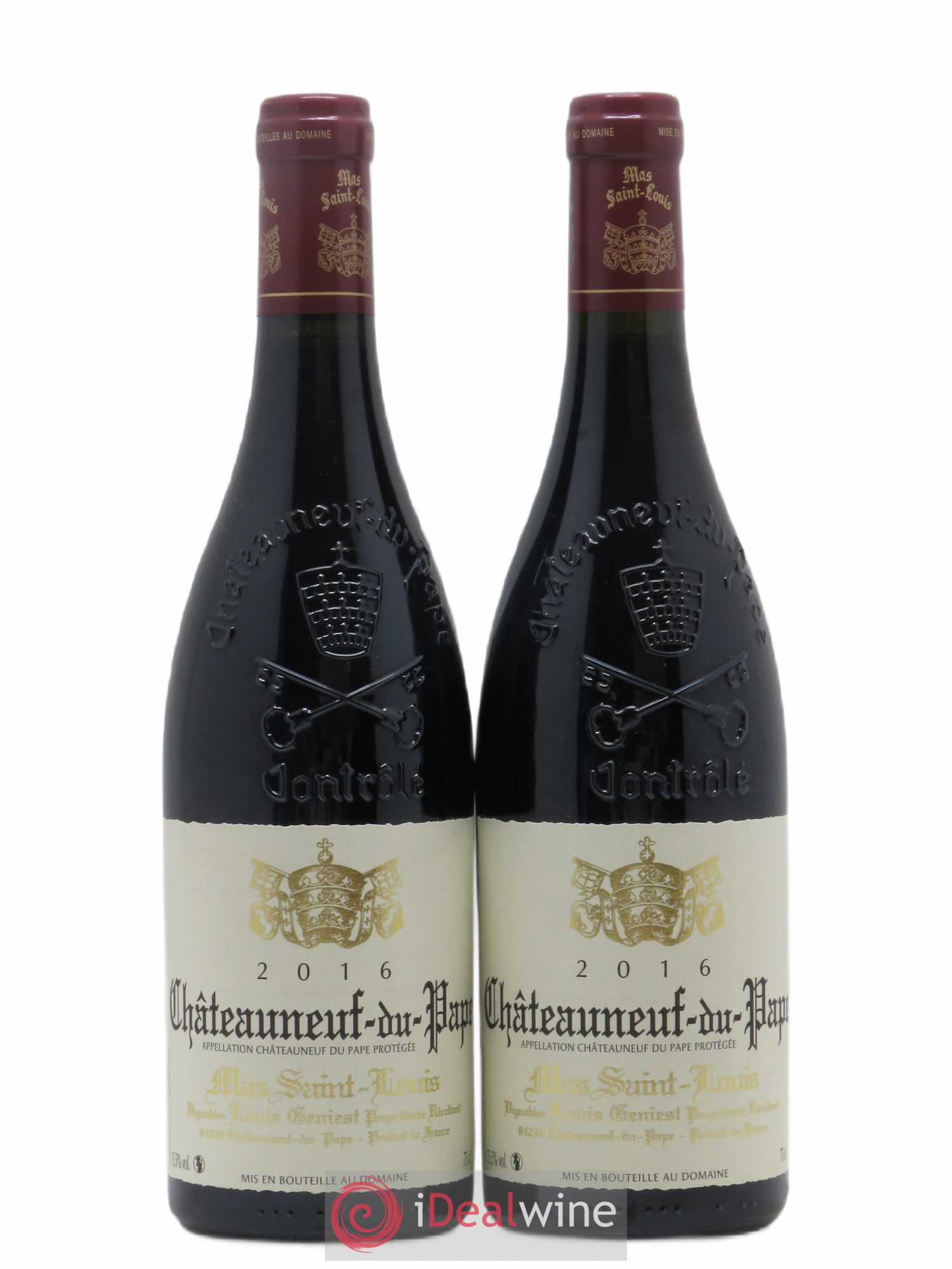 Châteauneuf-du-Pape Tradition Mas Saint-Louis 2016 - Lot de 2 bouteilles - 0