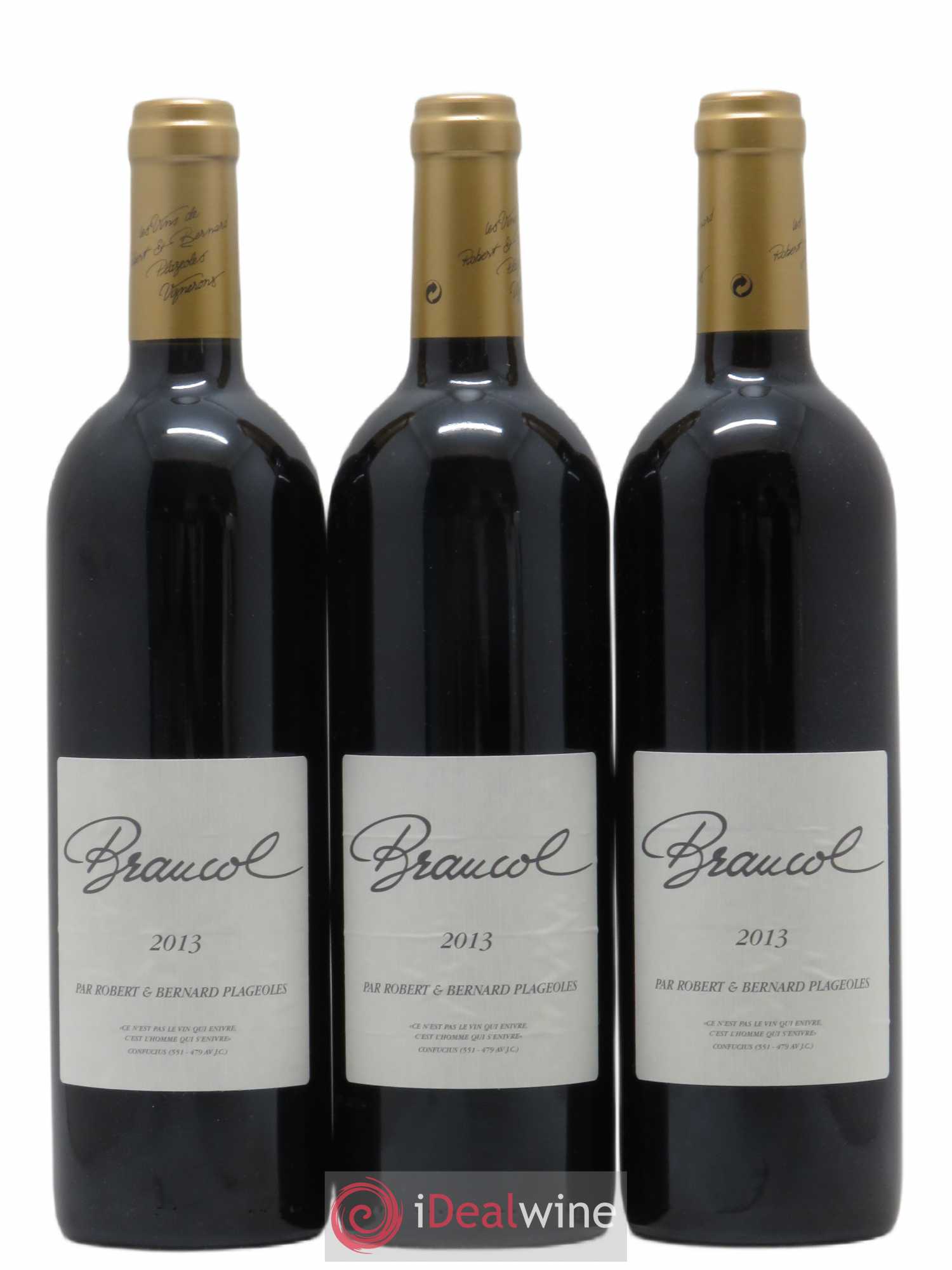 Gaillac Braucol Domaine Plageoles (sans prix de réserve) 2013 - Posten von 3 Flaschen - 0