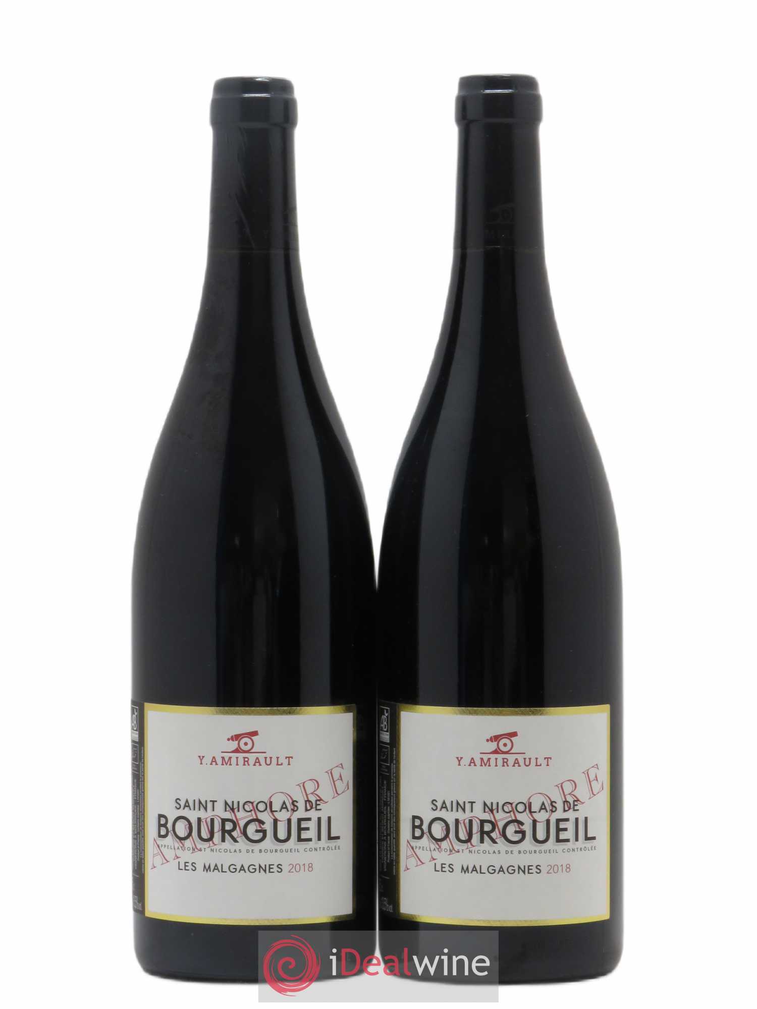 Saint-Nicolas de Bourgueil Les Malgagnes Yannick Amirault (Domaine) Amphore (sans prix de réserve) 2018 - Lot de 2 bouteilles - 0