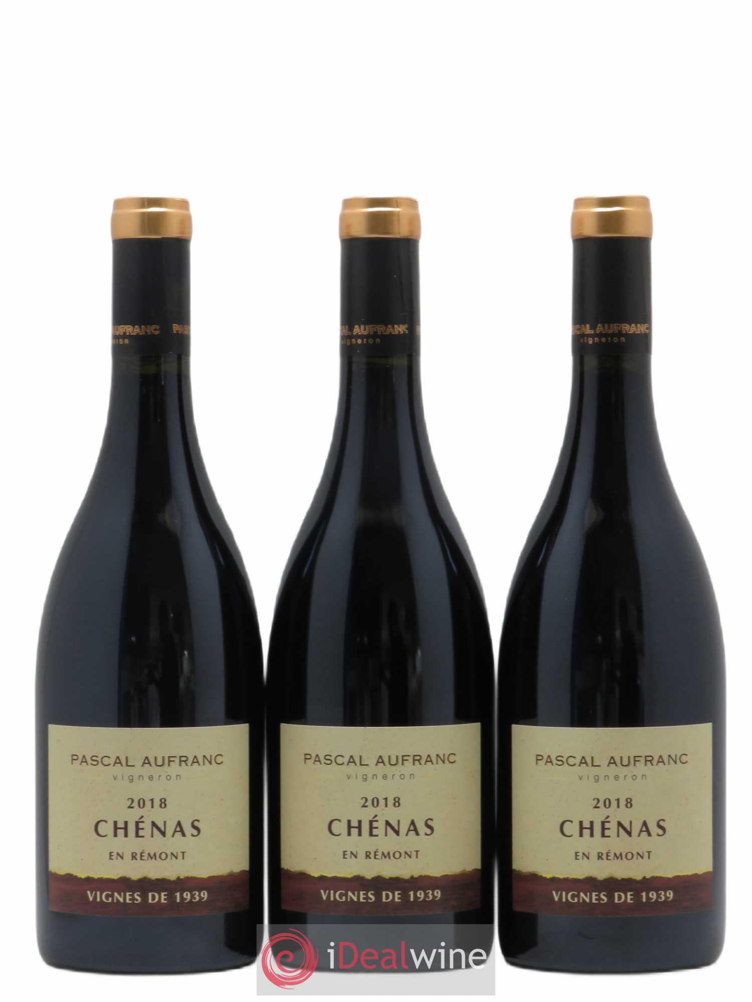 Chénas Vignes de 1939 En Rémont Pascal Aufranc (sans prix de réserve) 2018 - Posten von 3 Flaschen - 0