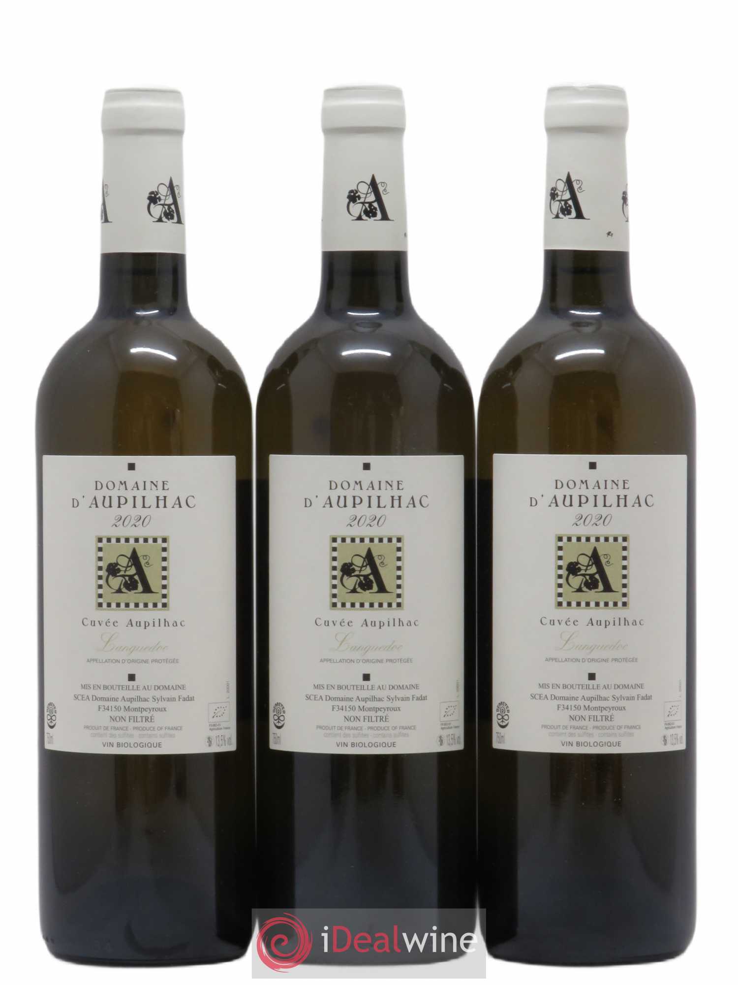 Languedoc Aupilhac (Domaine d') Cuvée Aupilhac Sylvain Fadat (sans prix de réserve) 2020 - Lot de 3 bouteilles - 0
