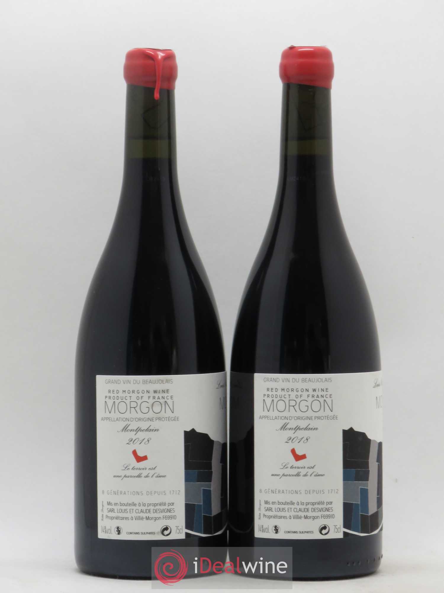Morgon Montpelain Louis-Claude Desvignes (sans prix de réserve) 2018 - Lot de 2 bouteilles - 1