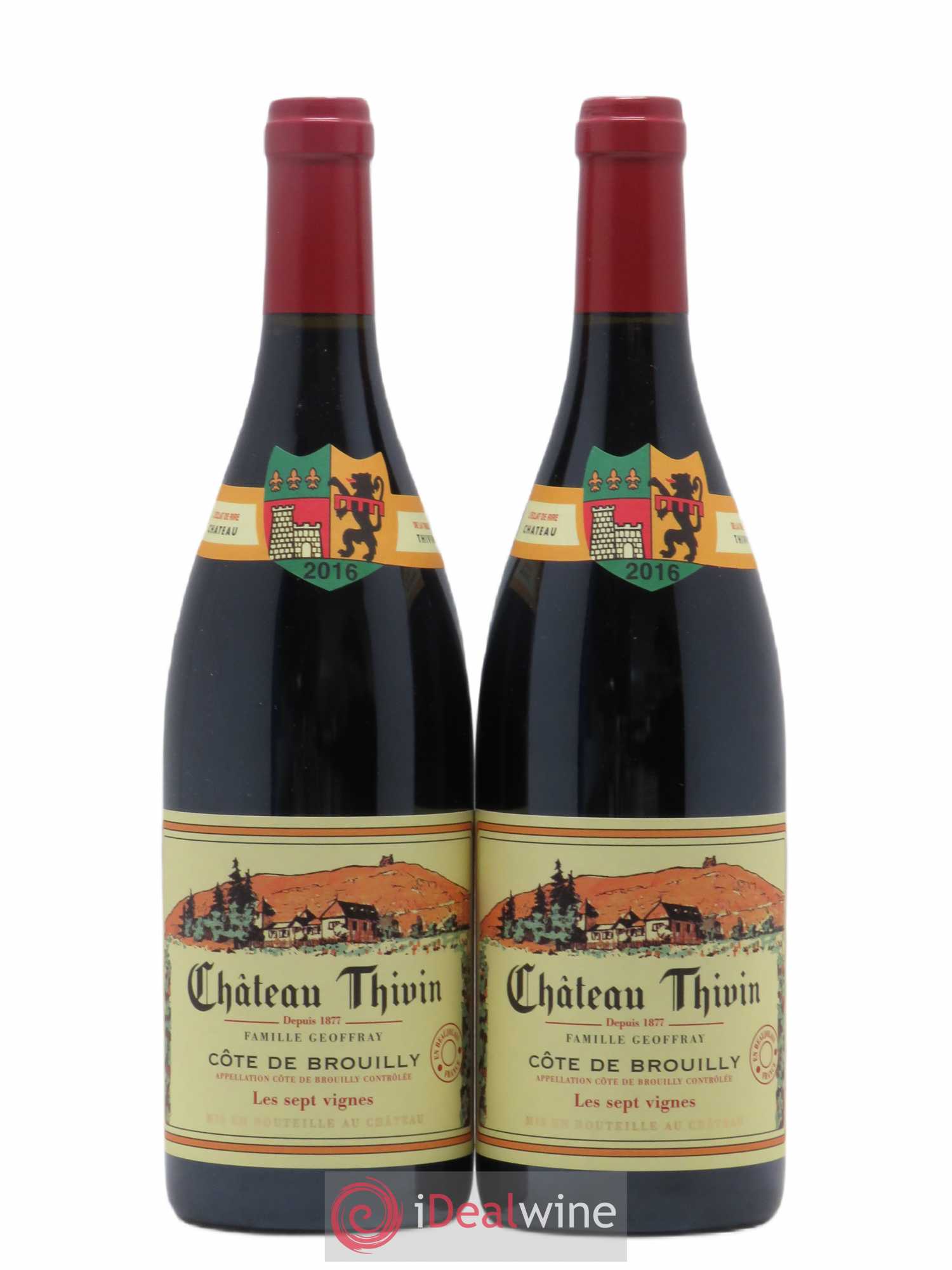 Côte de Brouilly Les 7 Vignes Château Thivin (sans prix de réserve) 2016 - Lot de 2 bouteilles - 0