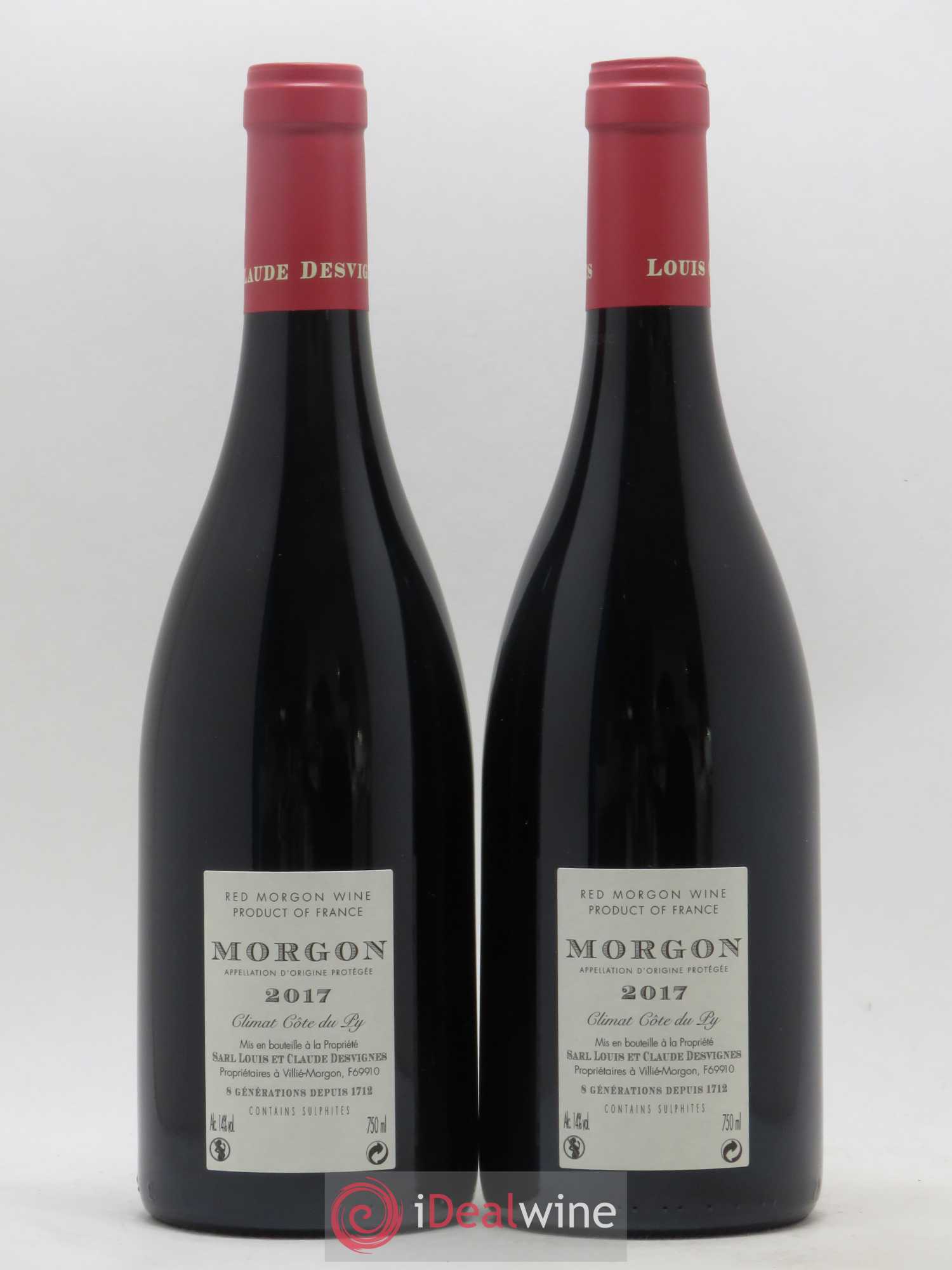 Morgon Côte du Py Louis-Claude Desvignes 2017 - Lot de 2 bouteilles - 1