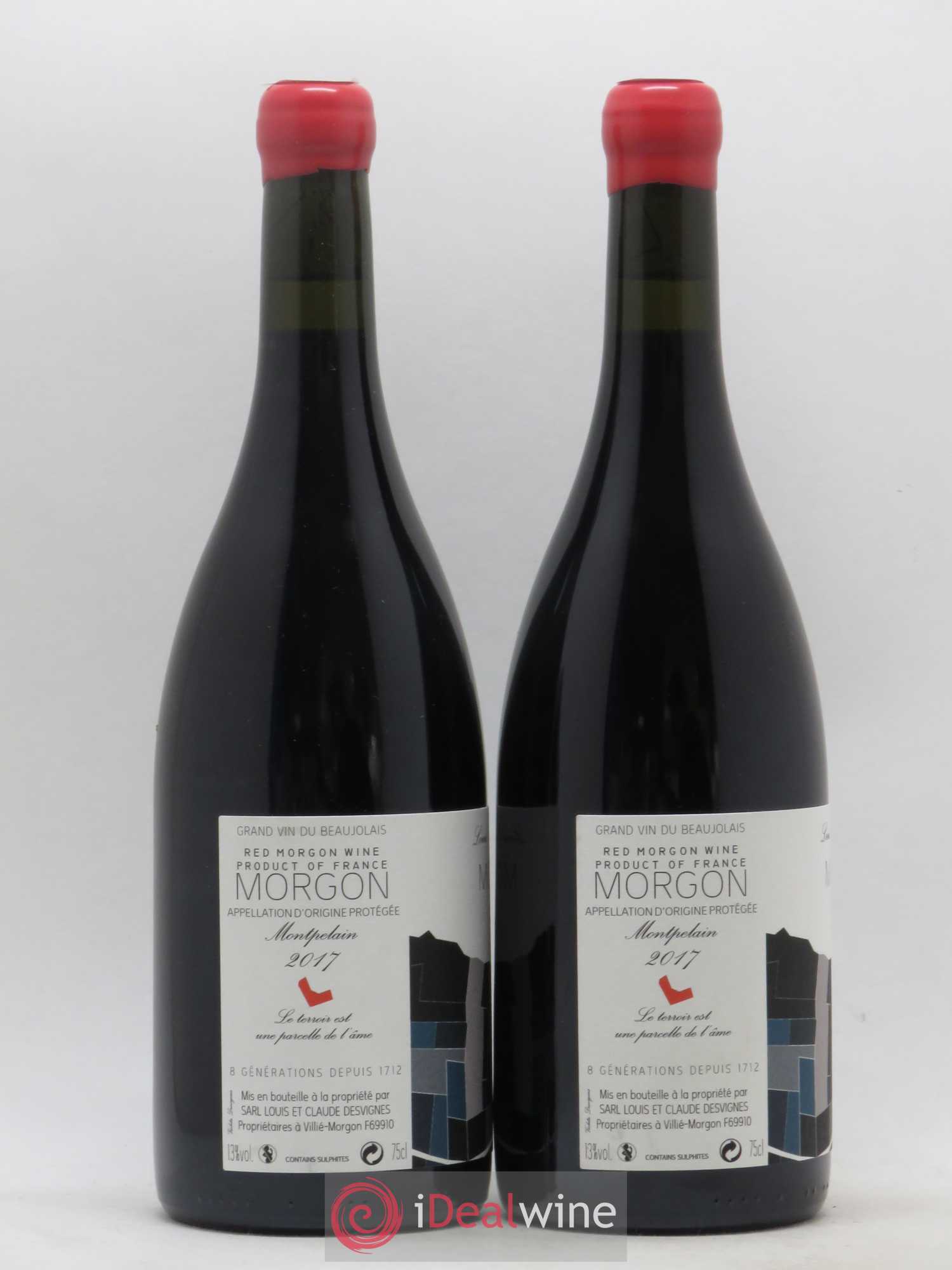 Morgon Montpelain Louis-Claude Desvignes  (sans prix de réserve) 2017 - Lot de 2 bouteilles - 1