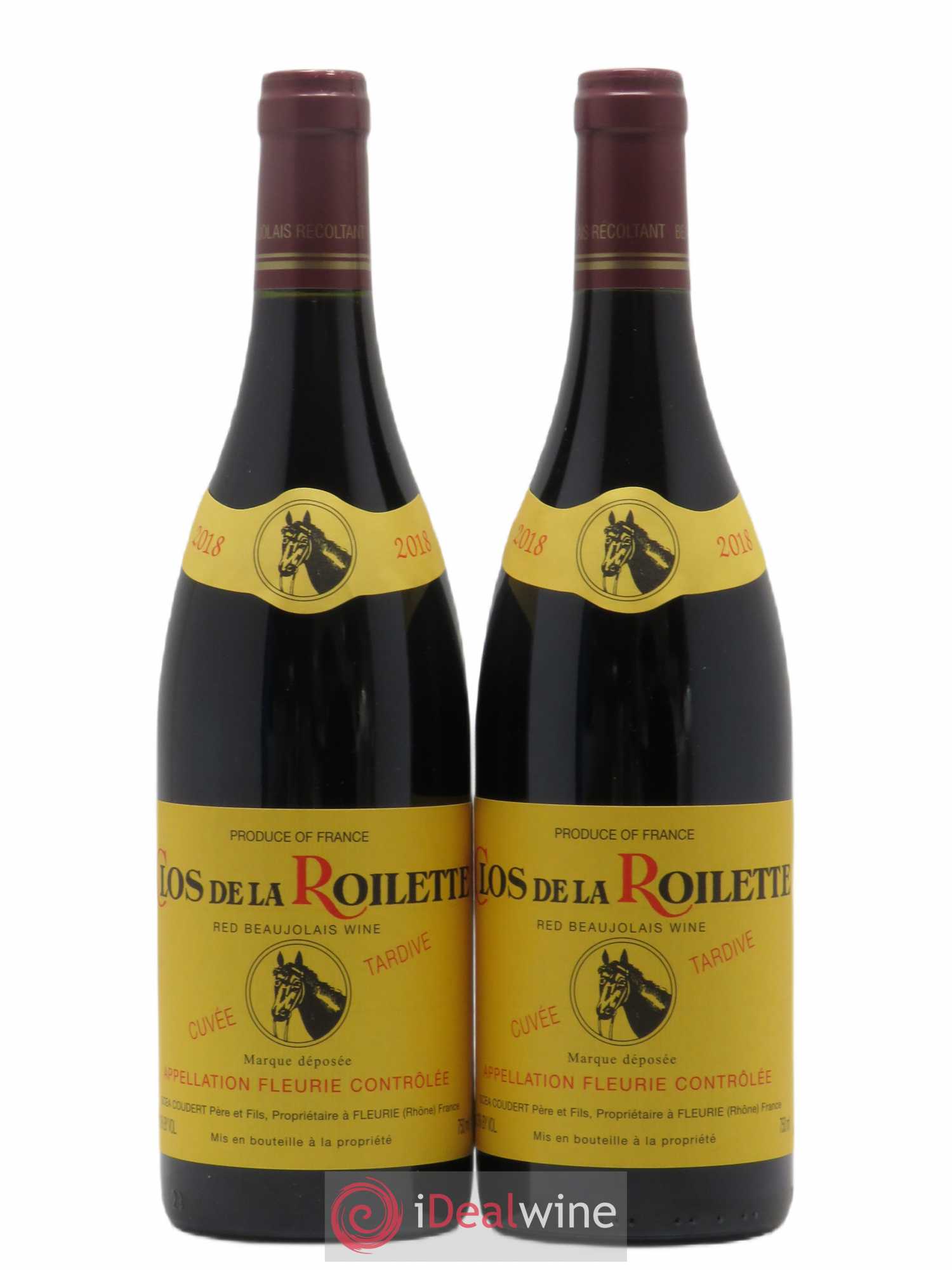 Fleurie Cuvée Tardive Clos de la Roilette (sans prix de réserve) 2018 - Lot de 2 bouteilles - 0