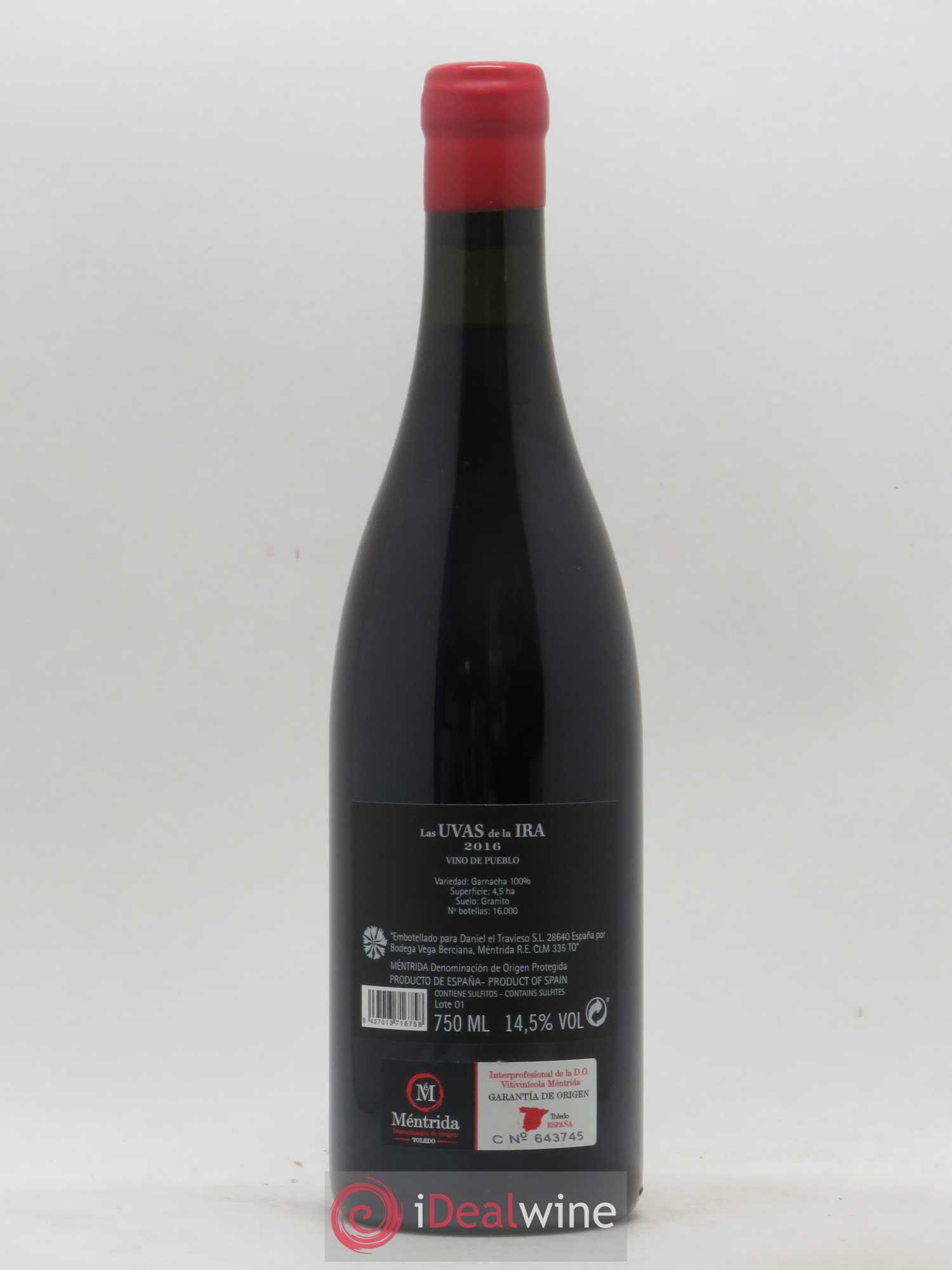 Méntrida DO Viticola Mentridana (anciennement Daniel Jimenez-Landi) Las Uvas de la Ira 2016 - Lot de 1 bouteille - 1