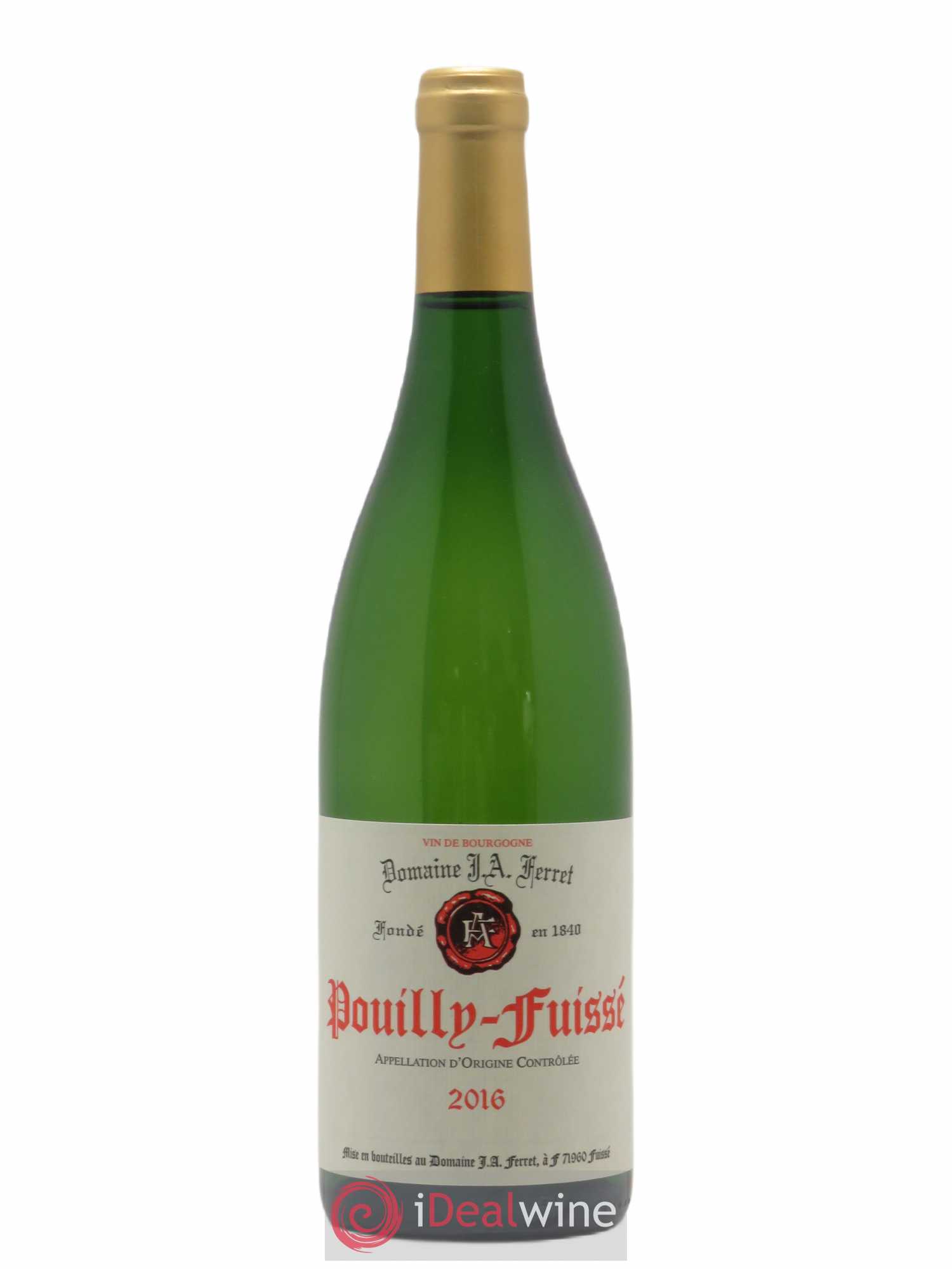 Pouilly-Fuissé J.A. Ferret (Domaine) 2016 - Lot de 1 bouteille - 0