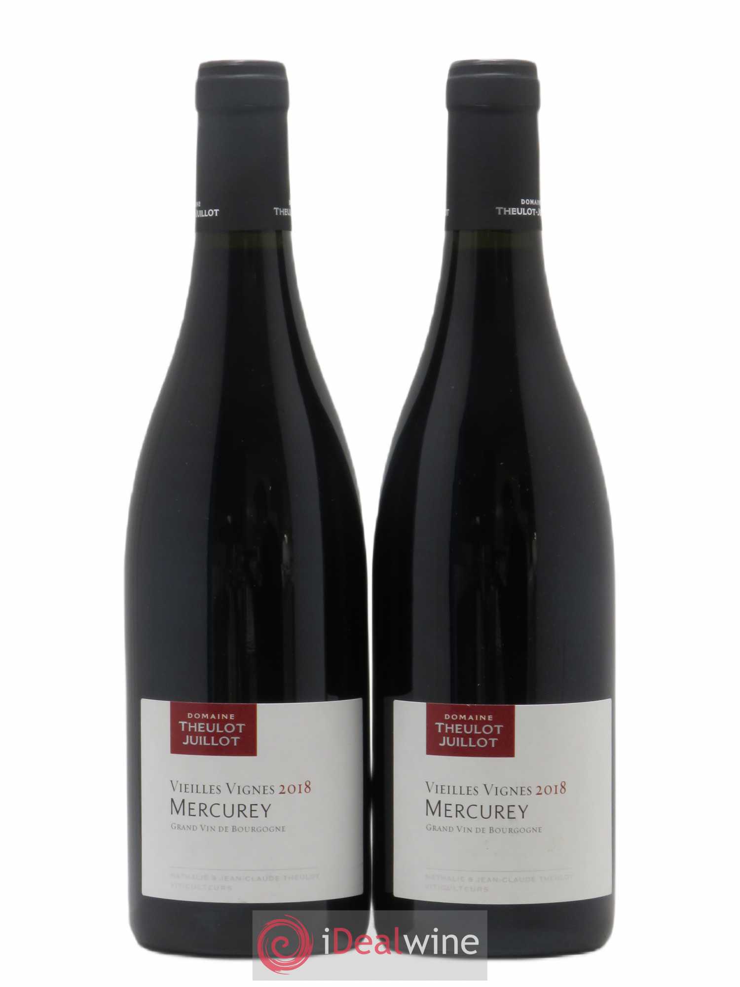 Mercurey Vieilles Vignes Domaine Theulot Juillot (sans prix de réserve) 2018 - Posten von 2 Flaschen - 0