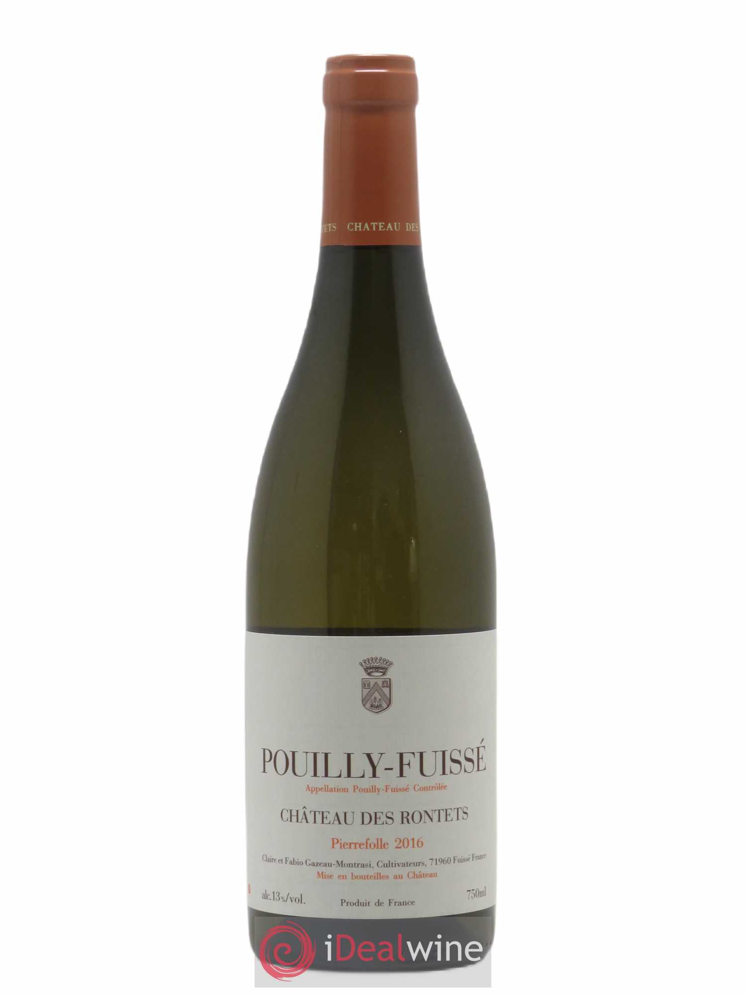 Pouilly-Fuissé Pierrefolle Château des Rontets 2016 - Lot de 1 bouteille - 0