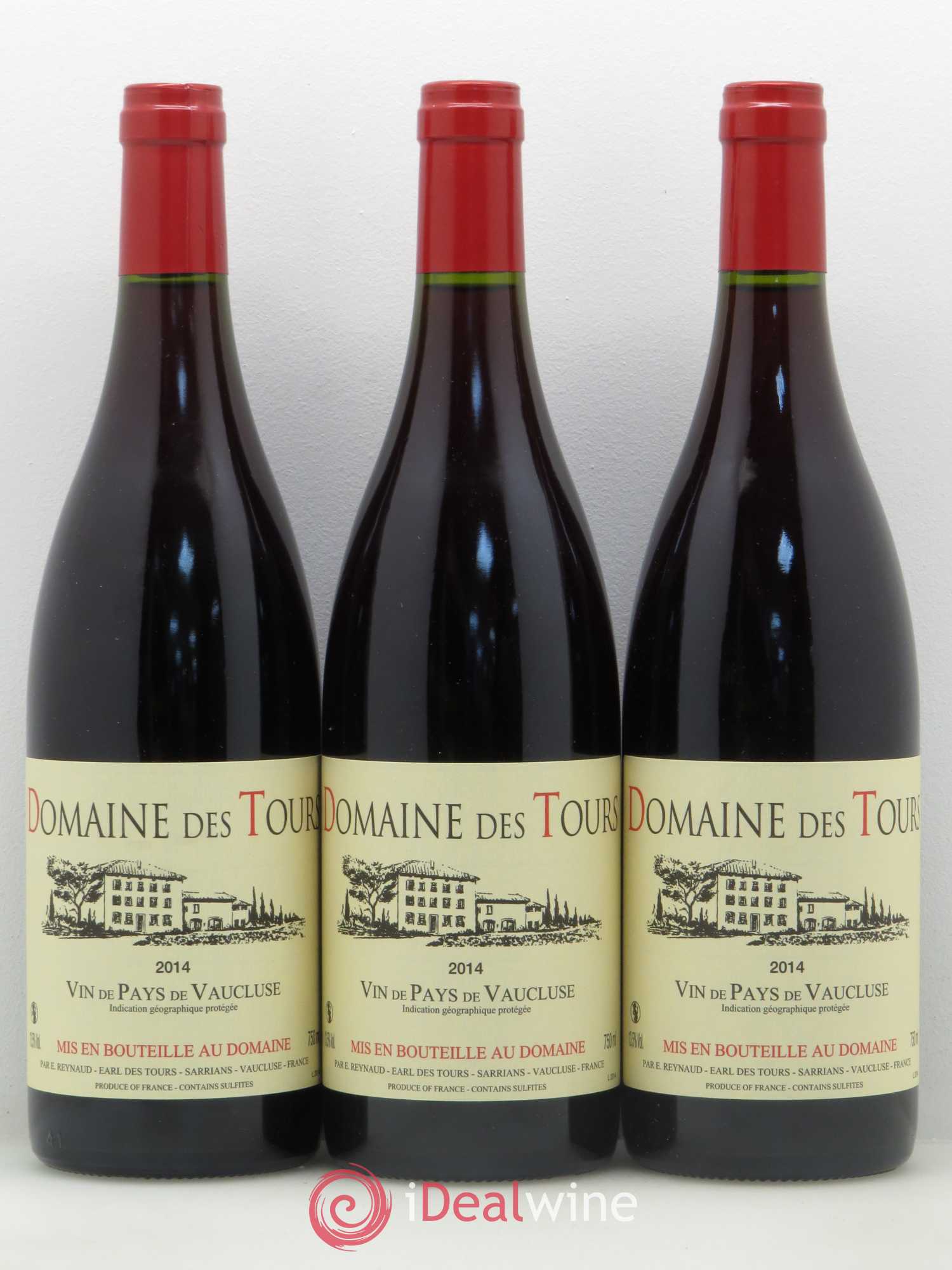 Vaucluse (Vin de Pays de Vaucluse) Domaine des Tours Emmanuel Reynaud 2014 - Lot de 3 bouteilles - 0
