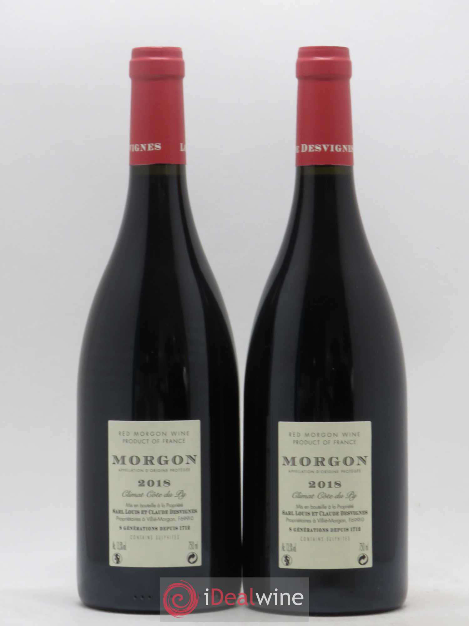 Morgon Côte de Py Javernières Louis-Claude Desvignes (senza prezzo di riserva) 2018 - Lotto di 2 bottiglie - 1