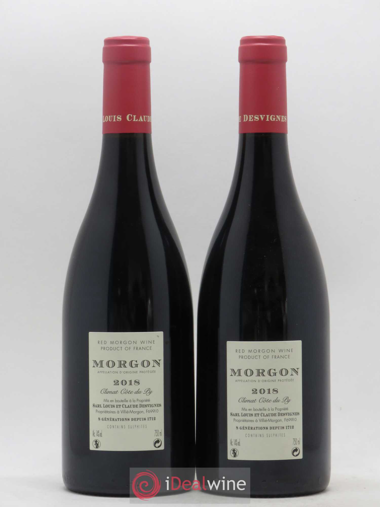 Morgon Côte du Py Louis-Claude Desvignes 2018 - Lot de 2 bouteilles - 1