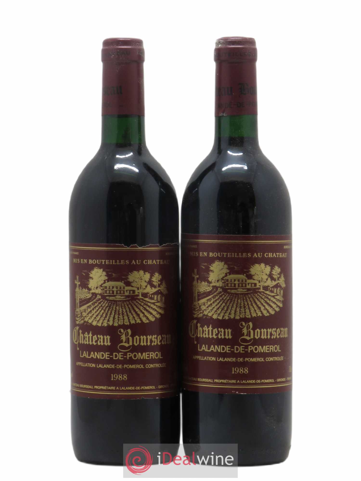 Lalande-de-Pomerol Chateau Bourseau (sans prix de réserve) 1988 - Posten von 2 Flaschen - 0