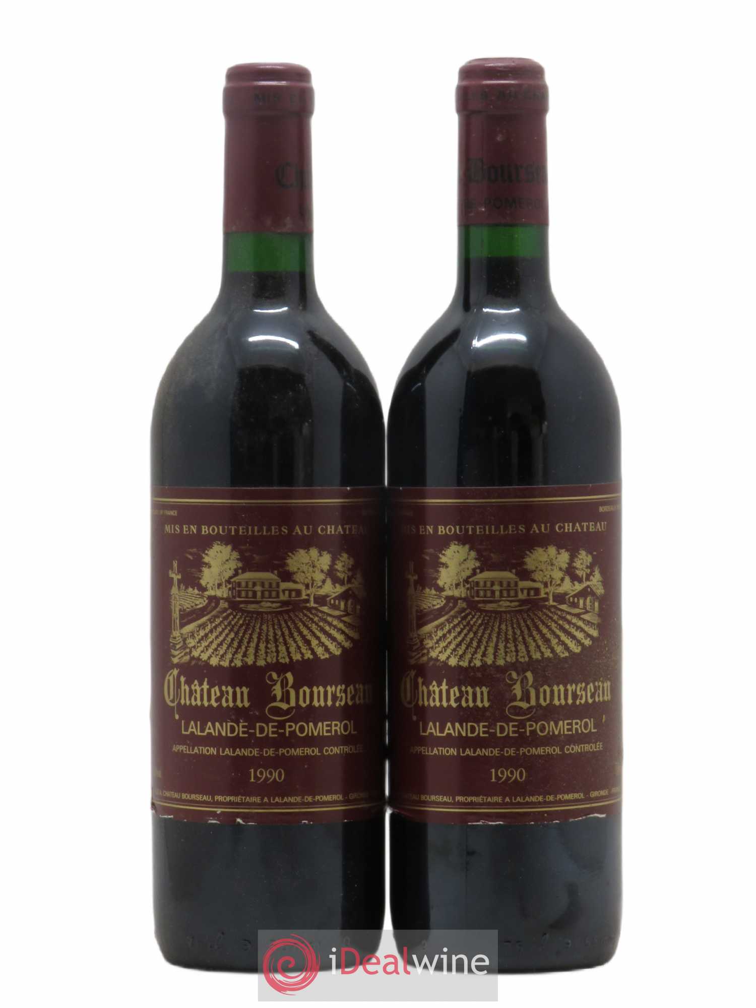 Lalande-de-Pomerol Chateau Bourseau (sans prix de réserve) 1990 - Posten von 2 Flaschen - 0