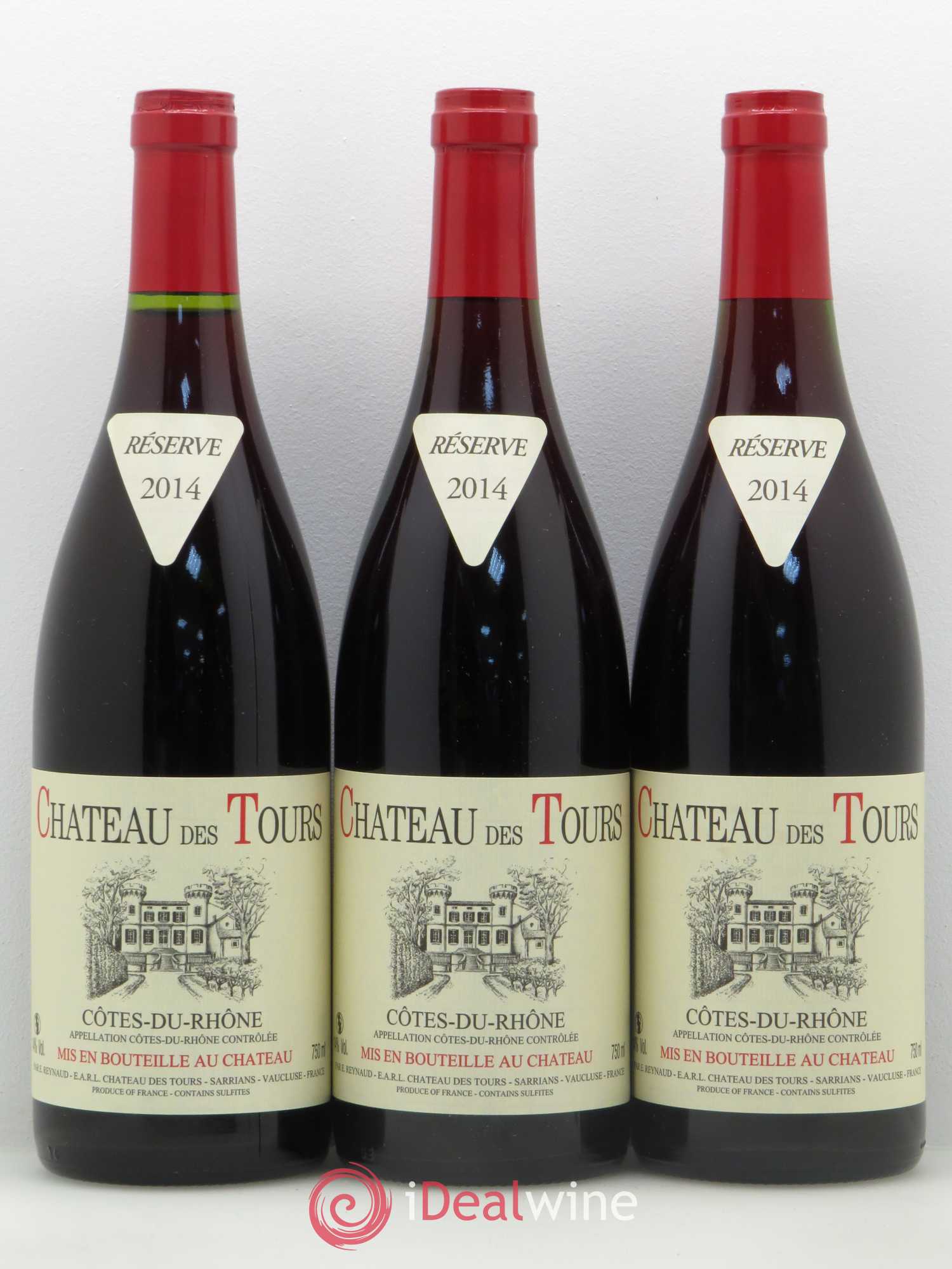 Côtes-du-Rhône Château des Tours Emmanuel Reynaud 2014 - Lot de 3 bouteilles - 0