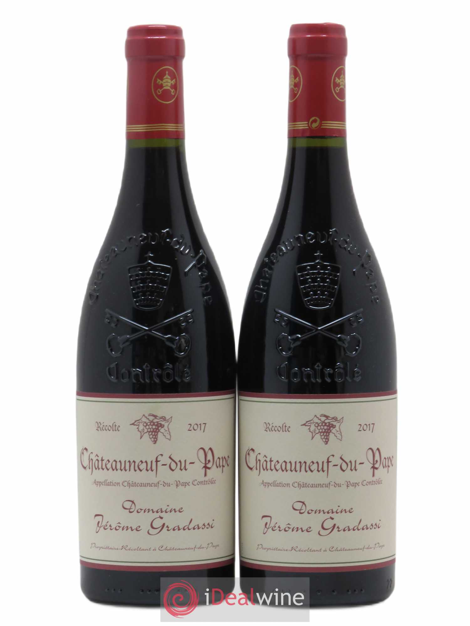 Châteauneuf-du-Pape Jerôme Gradassi 2017 - Posten von 2 Flaschen - 0