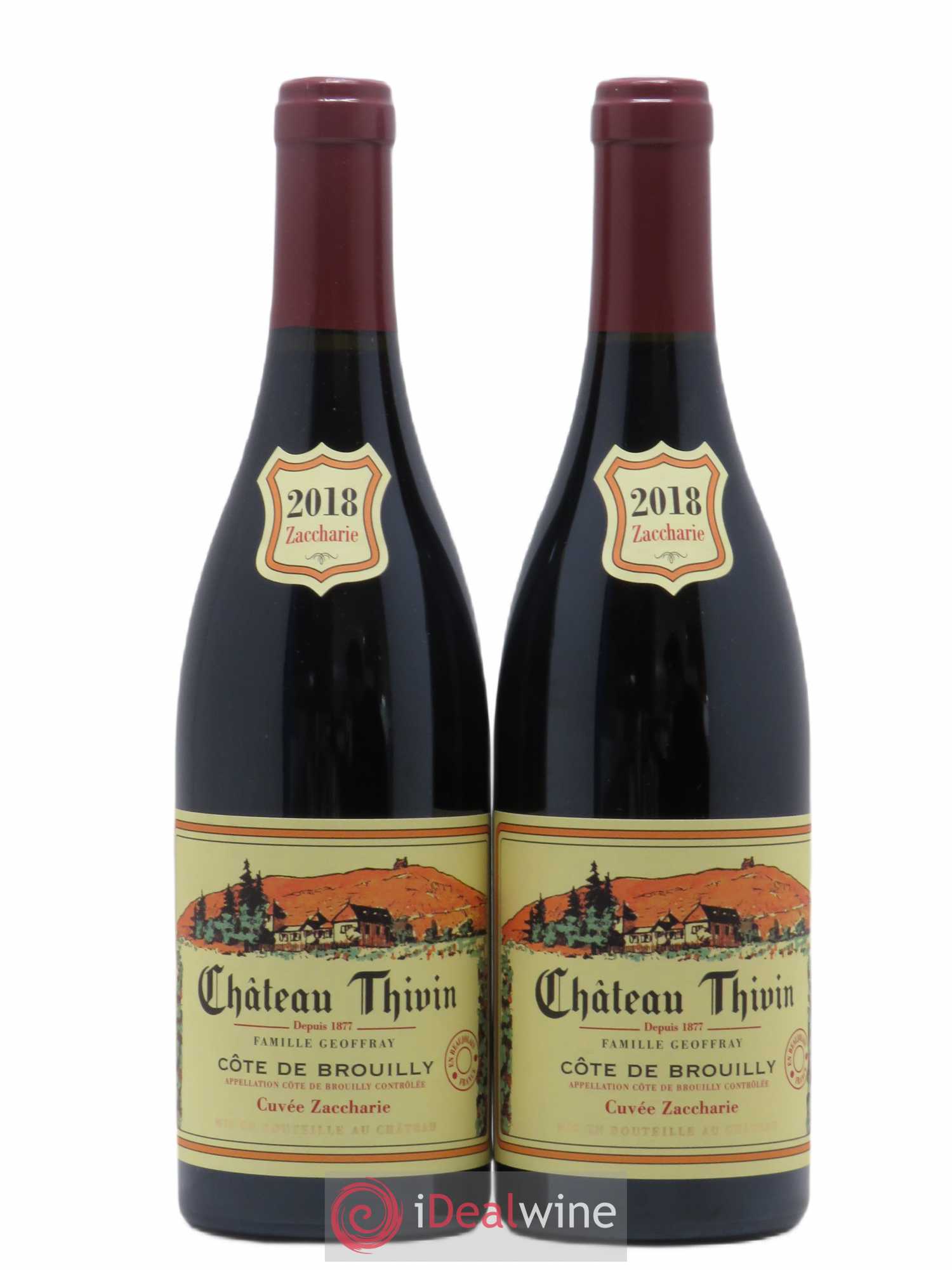 Côte de Brouilly Cuvée Zaccharie Château Thivin 2018 - Lot de 2 bouteilles - 0