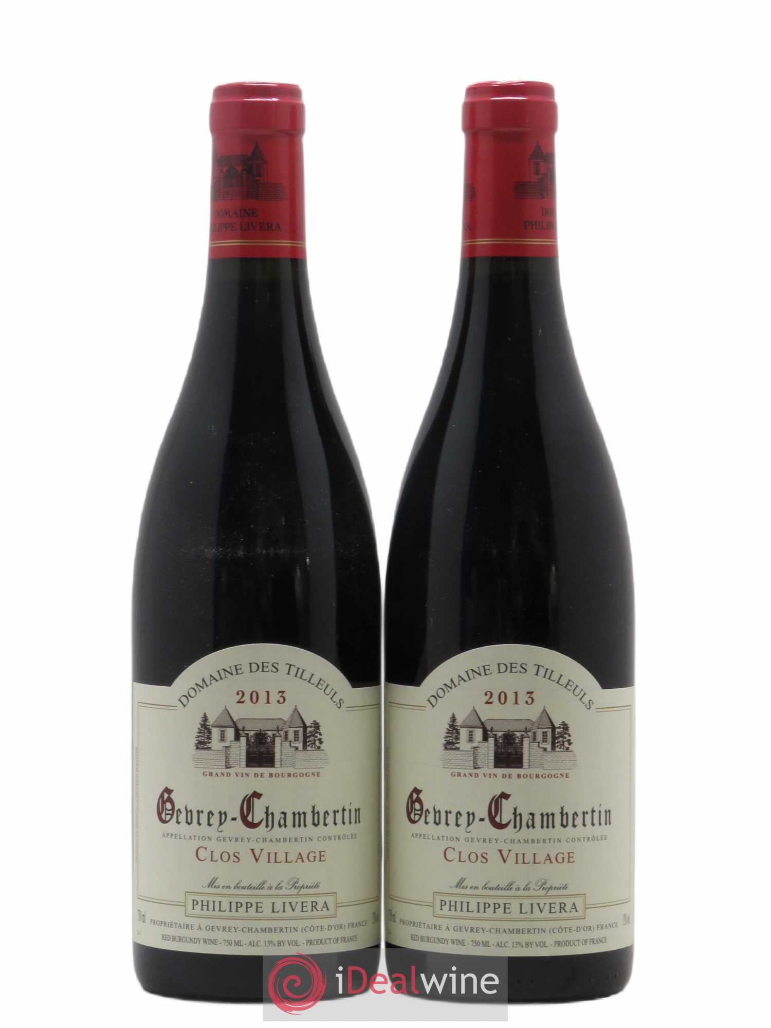 Gevrey-Chambertin Clos Village Tilleuls (Domaine des) - Philippe Livera 2013 - Lot de 2 bouteilles - 0