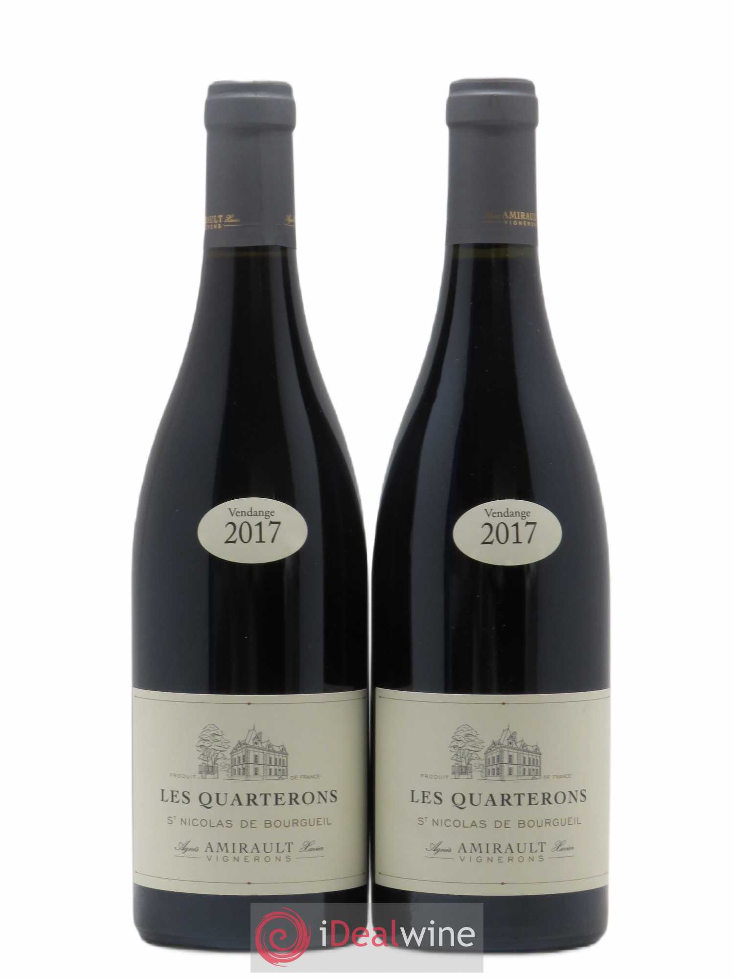 Saint-Nicolas de Bourgueil Les Quarterons Agnès et Xavier Amirault (sans prix de réserve) 2017 - Lot de 2 bouteilles - 0