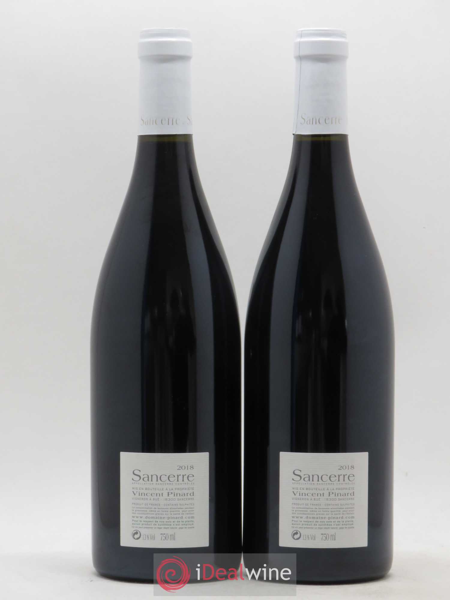 Sancerre Vincent Pinard (sans prix de réserve) 2018 - Lot de 2 bouteilles - 1