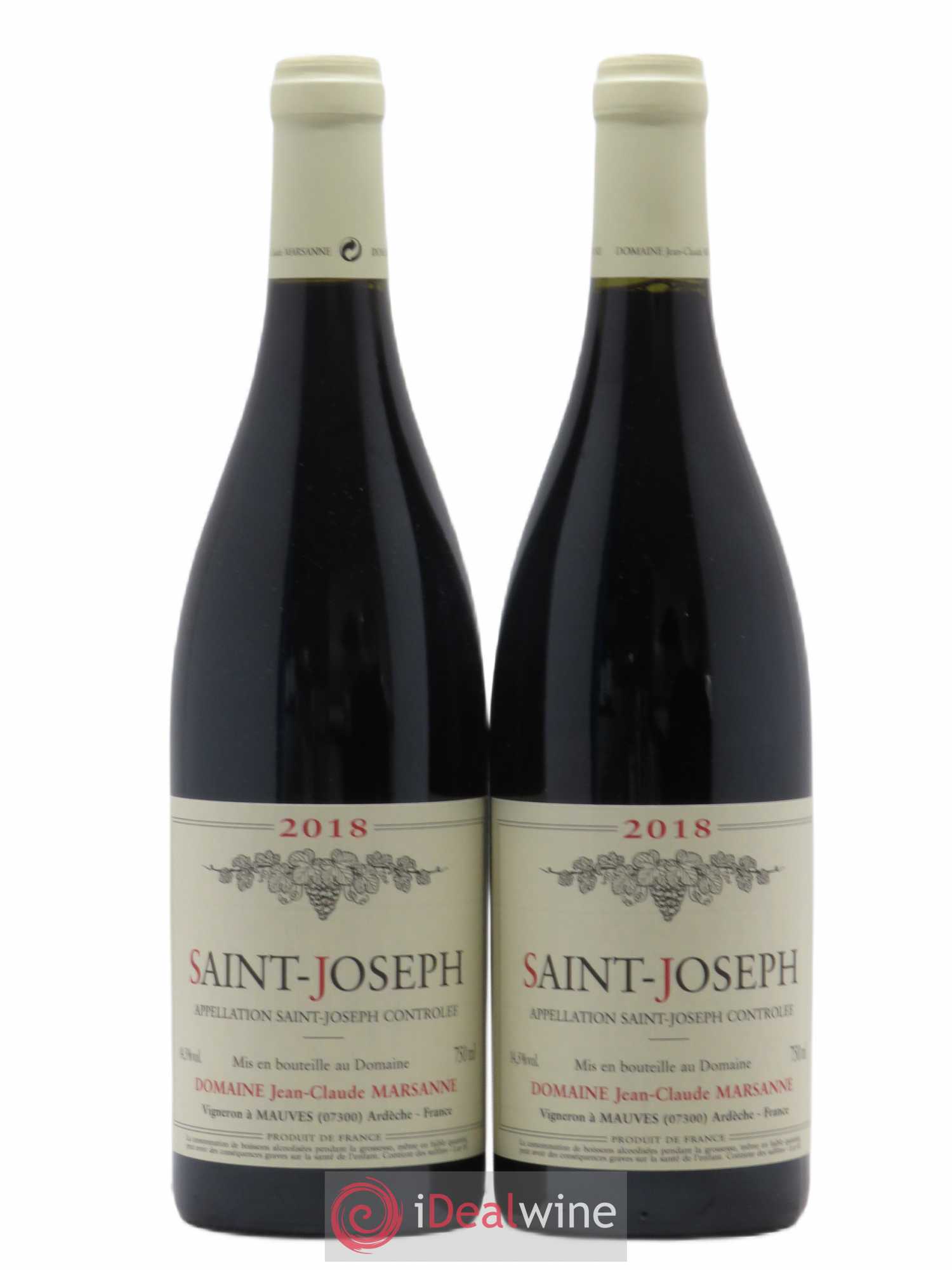 Saint-Joseph Jean-Claude Marsanne (Domaine) (sans prix de réserve) 2018 - Lot de 2 bouteilles - 0