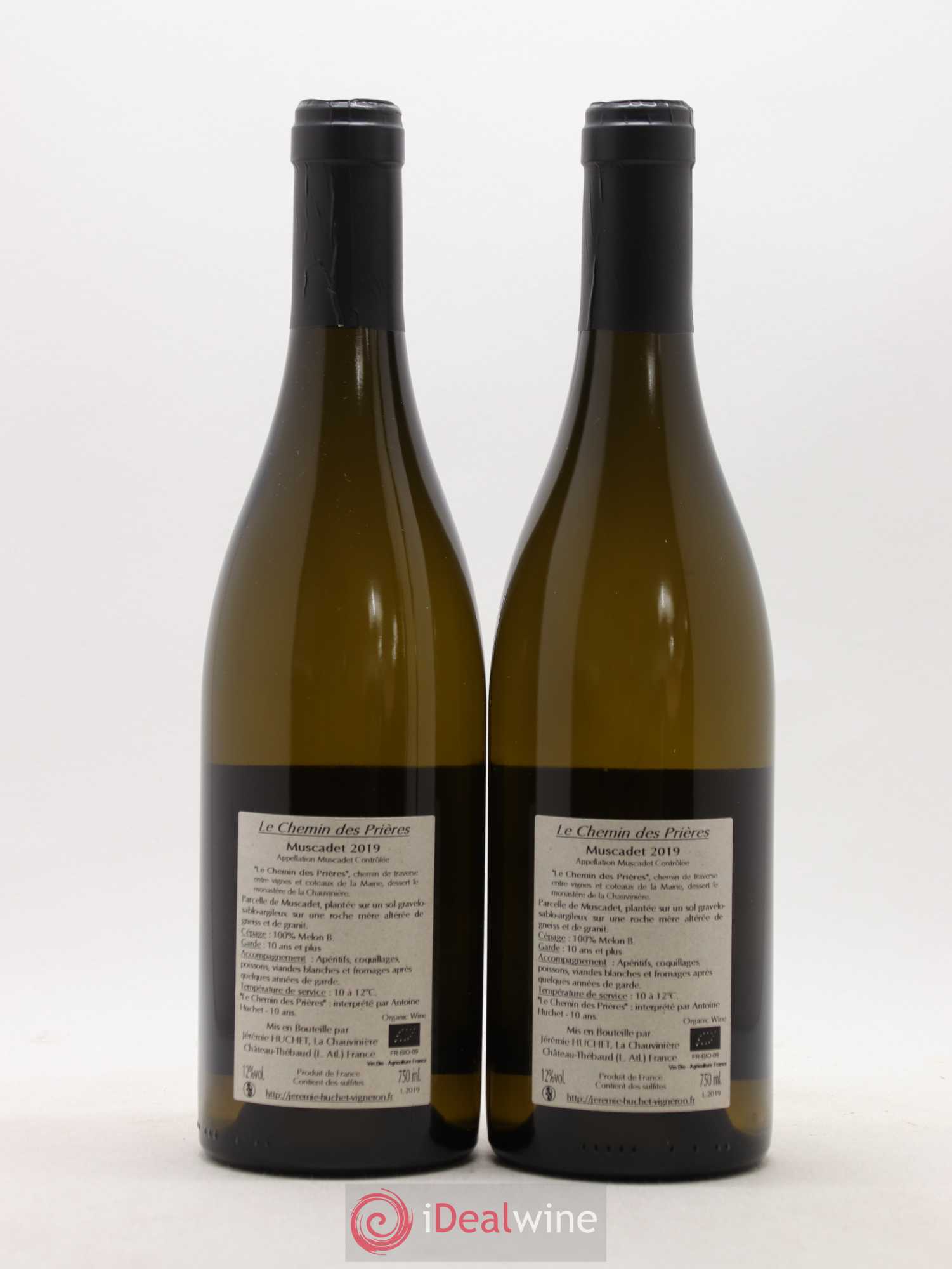 Muscadet Domaine de la Chauvinière Jérémie Huchet Chemin des Prières (sans prix de réserve) 2019 - Posten von 2 Flaschen - 1