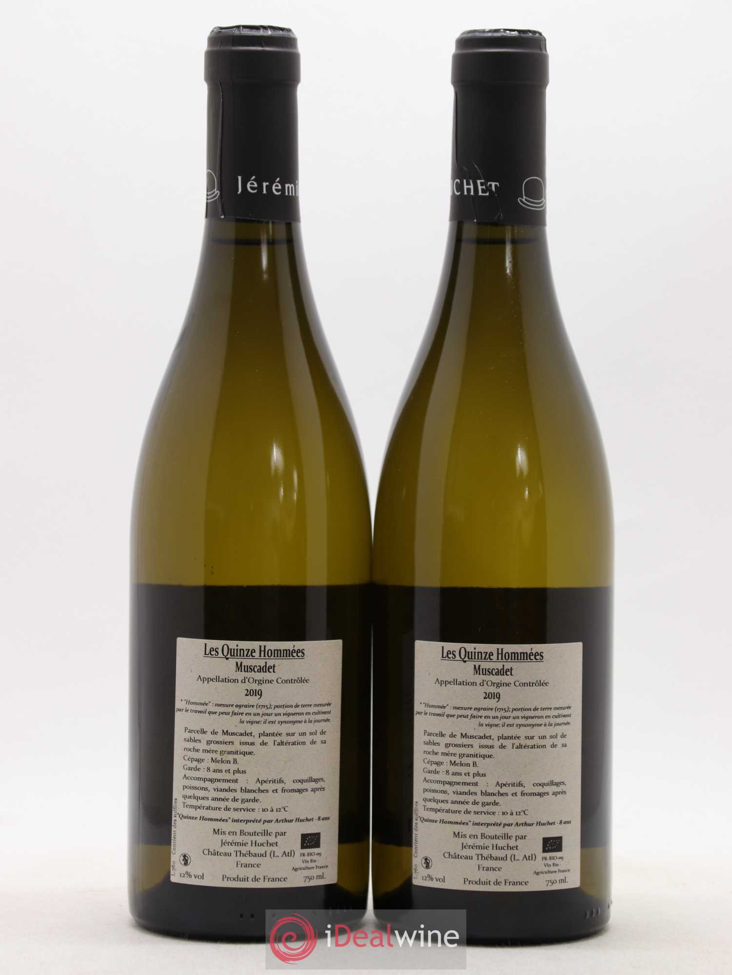Muscadet Muscadet Domaine de la Chauvinière Jérémie Huche Les Quinze Hommées (sans prix de réserve) 2019 - Posten von 2 Flaschen - 1