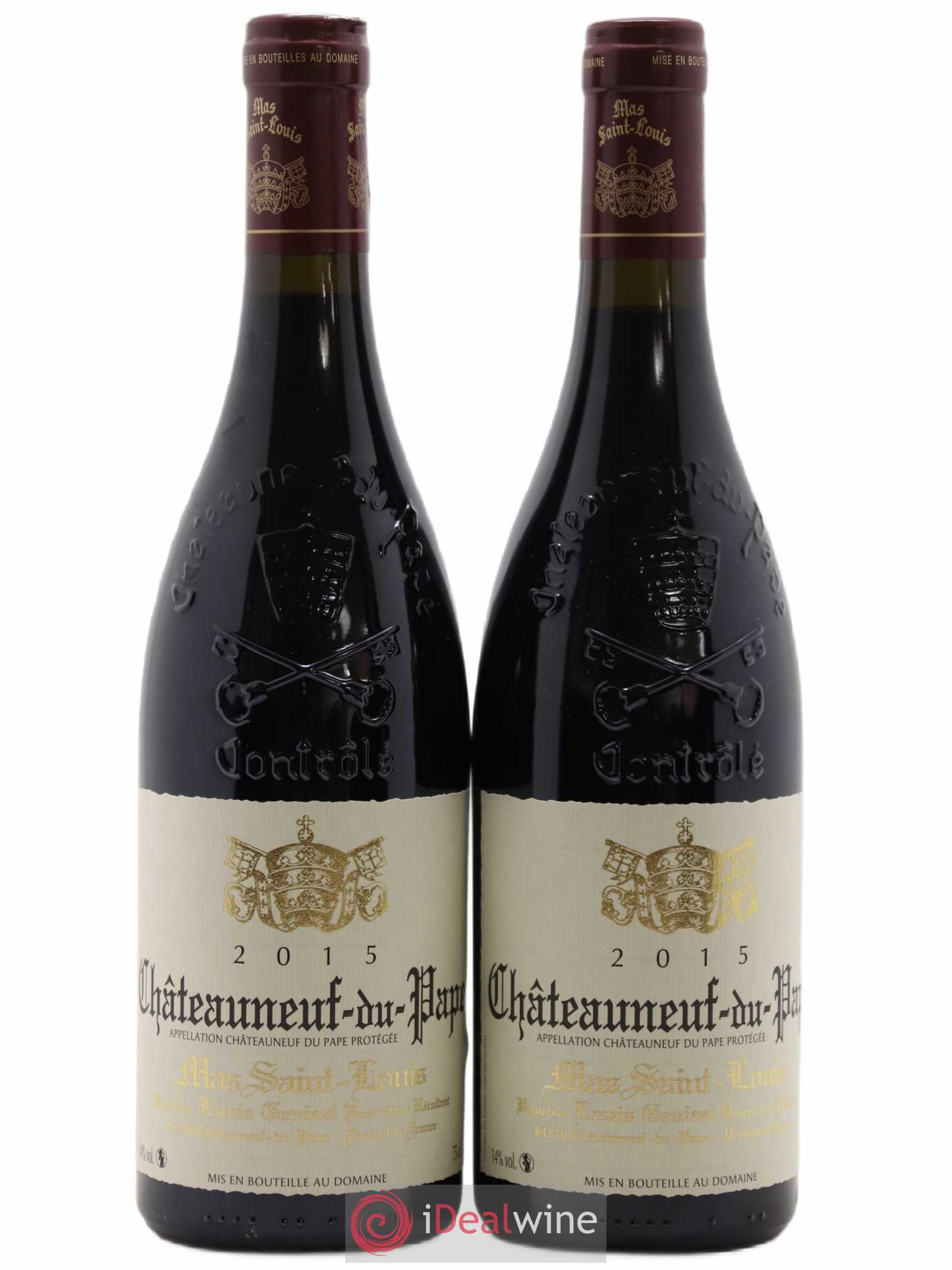Châteauneuf-du-Pape Tradition Mas Saint-Louis (sans prix de réserve) 2015 - Lot de 2 bouteilles - 0