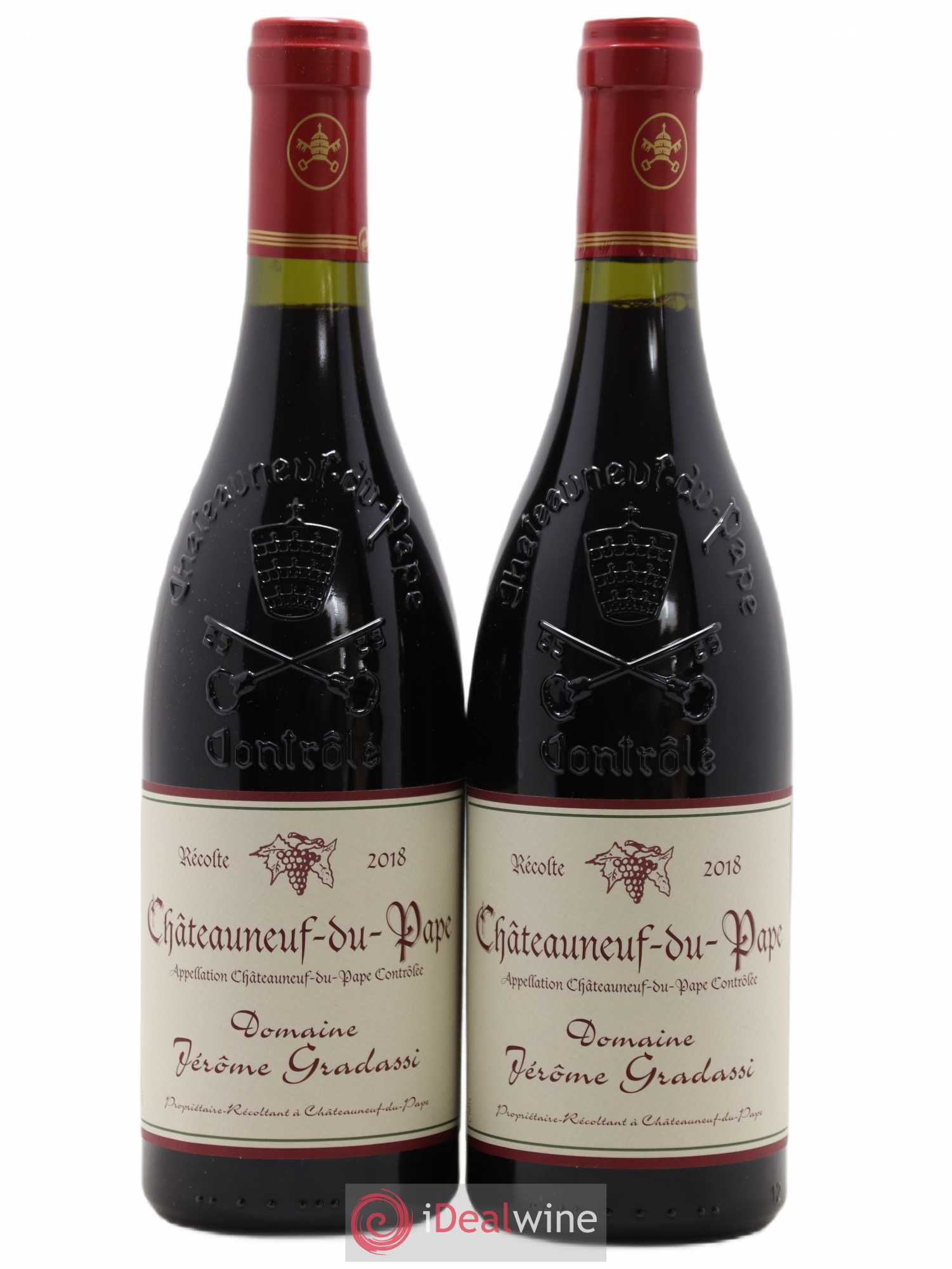 Châteauneuf-du-Pape Jerôme Gradassi 2018 - Lot de 2 bouteilles - 0
