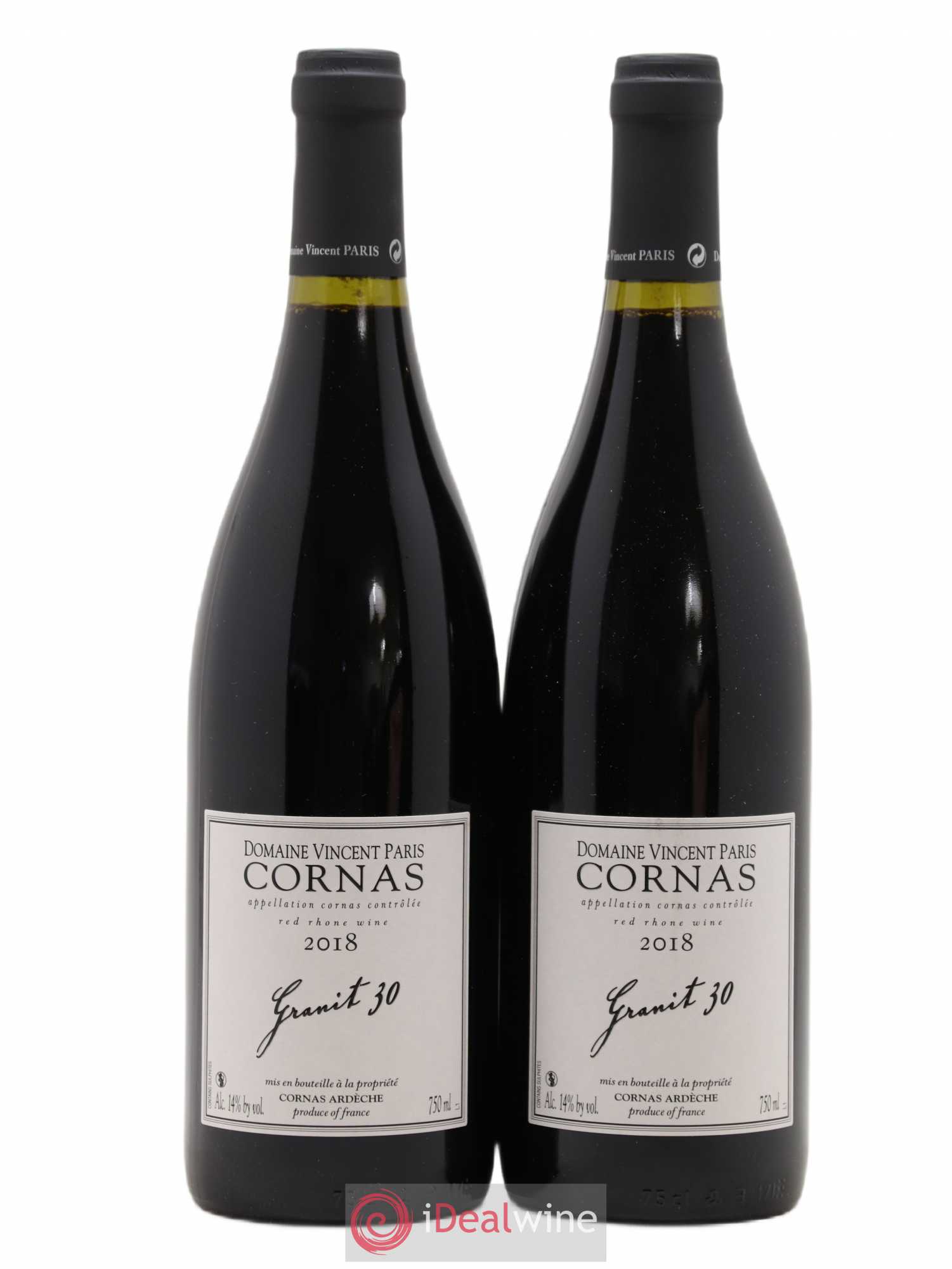 Cornas Granit 30 Vincent Paris 2018 - Lot de 2 bouteilles - 0