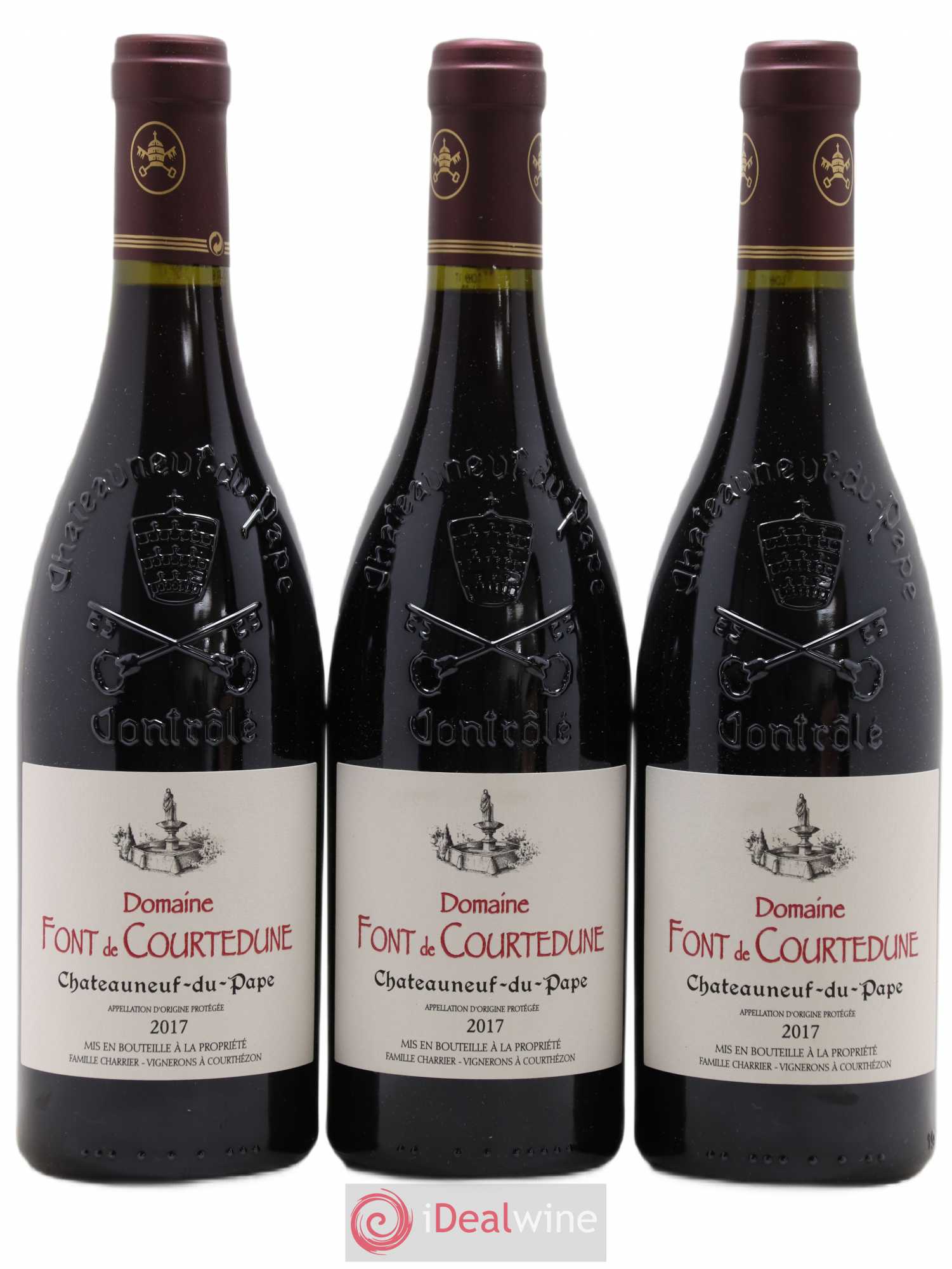 Châteauneuf-du-Pape Font De Courtedune 2017 - Lot de 3 bouteilles - 0